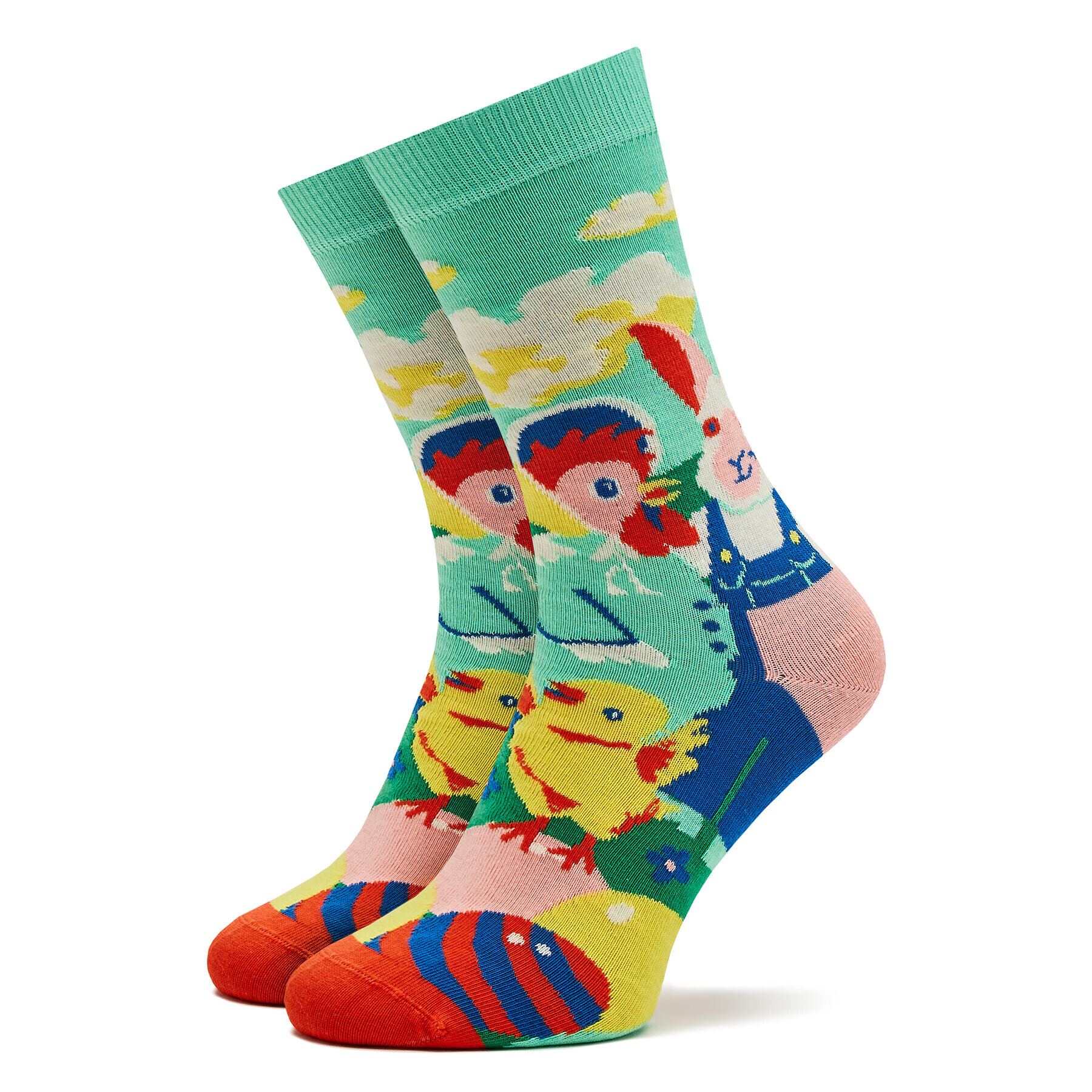 Happy Socks Șosete Înalte Unisex P000475 Verde - Pled.ro