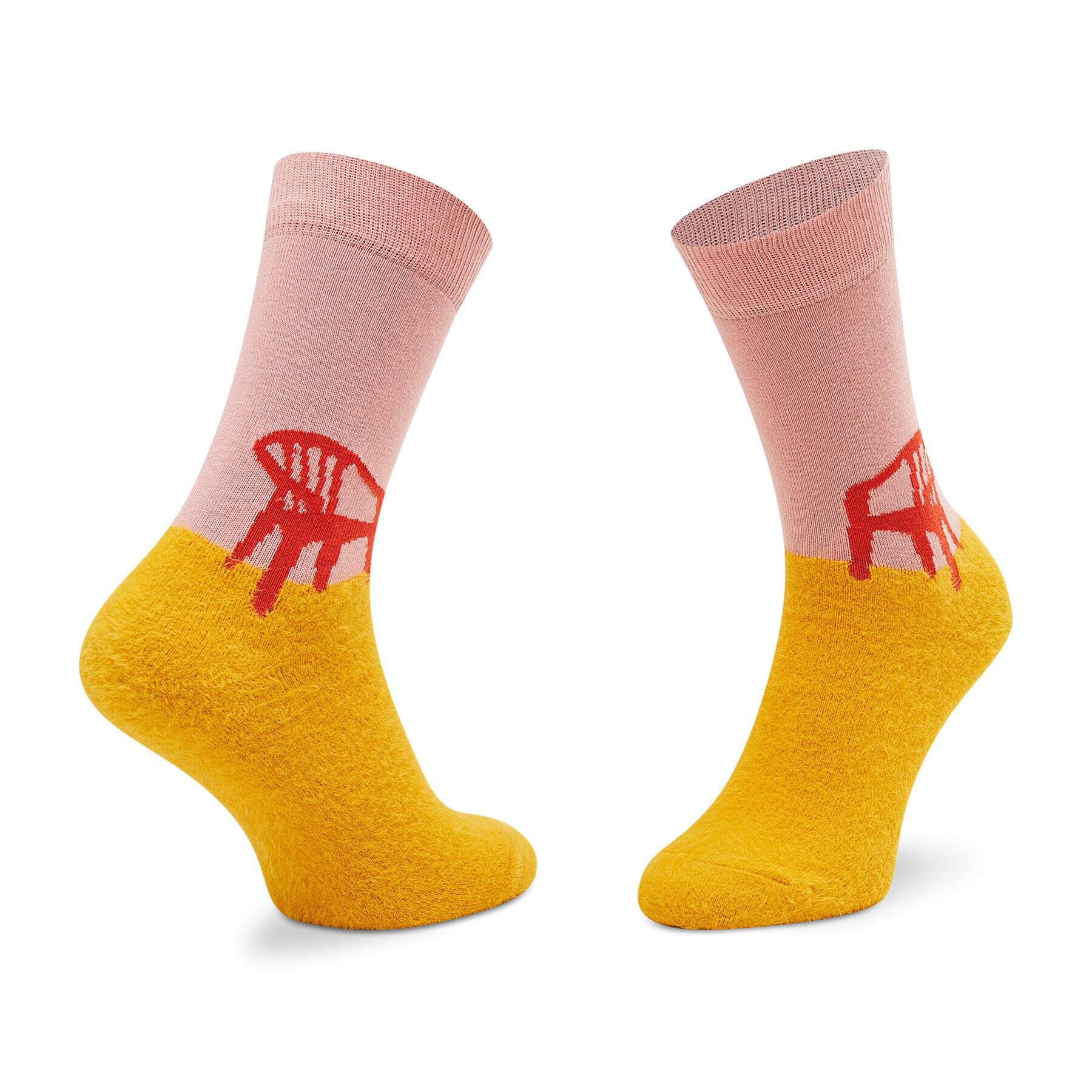 Happy Socks Șosete Înalte Unisex SFU01-2400 Galben - Pled.ro