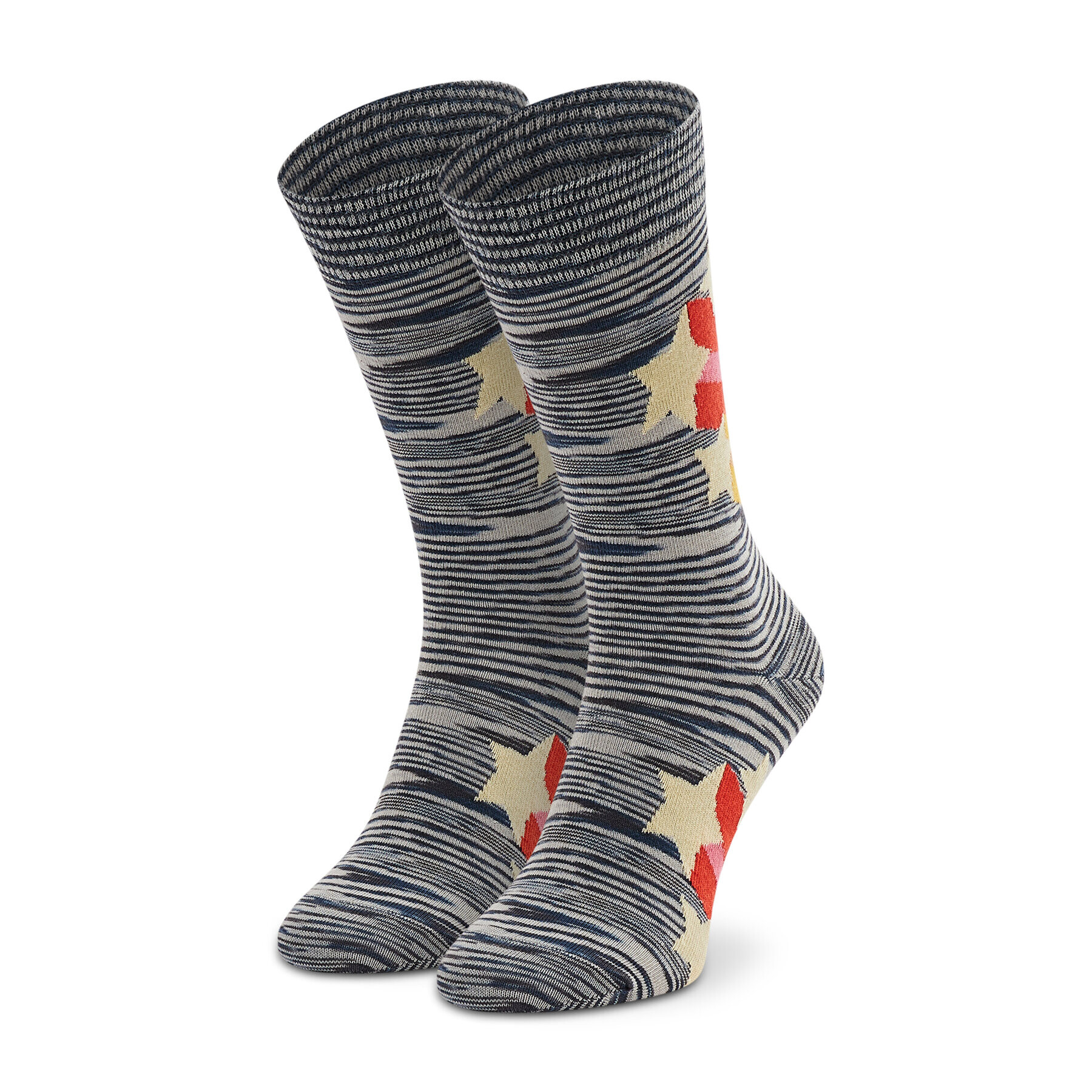 Happy Socks Șosete Înalte Unisex SHO01-9700 Gri - Pled.ro