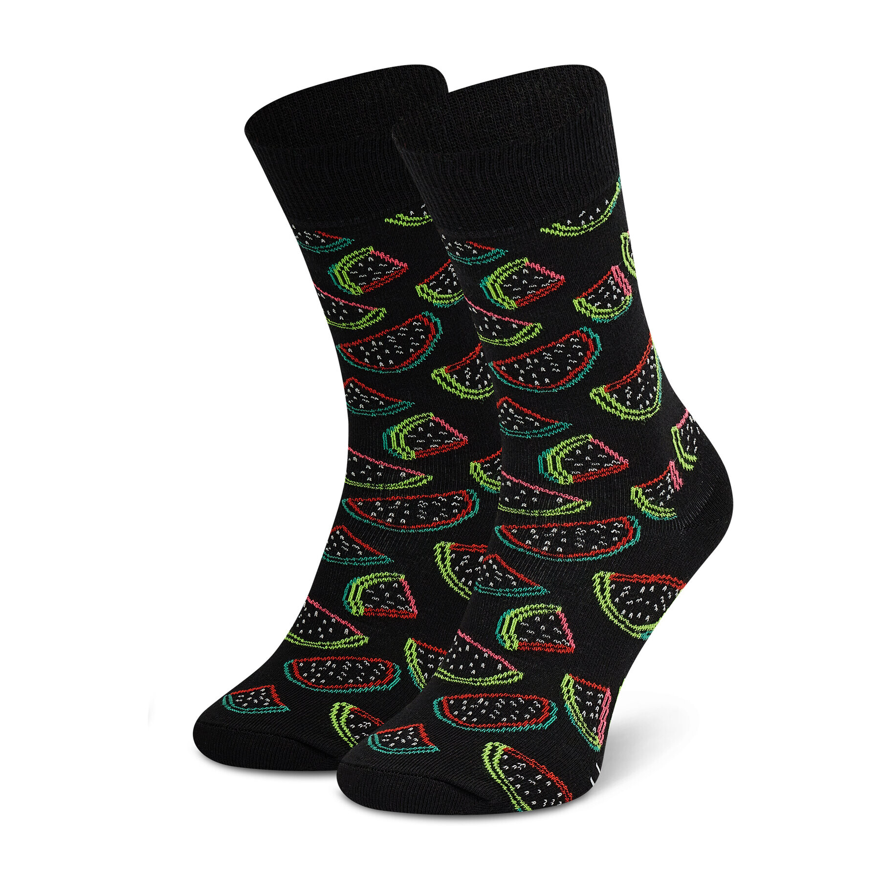 Happy Socks Șosete Înalte Unisex WAT01-9300 Negru - Pled.ro