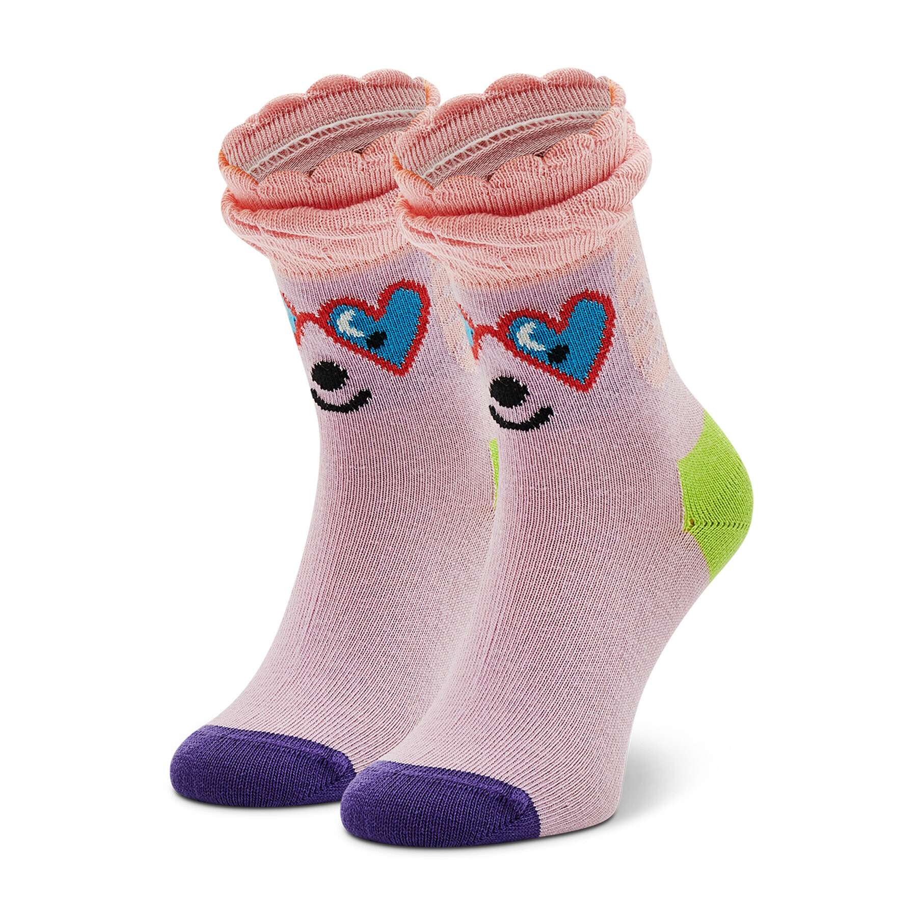 Happy Socks Șosete Lungi pentru Copii KPDL01-3300 Roz - Pled.ro