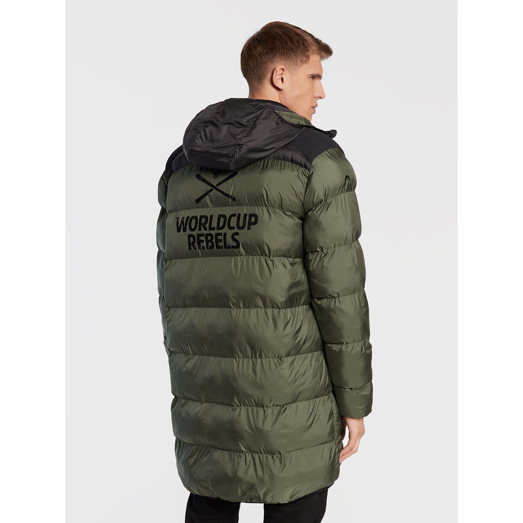 Head Geacă din puf Rebels Star 821572 Verde Regular Fit - Pled.ro