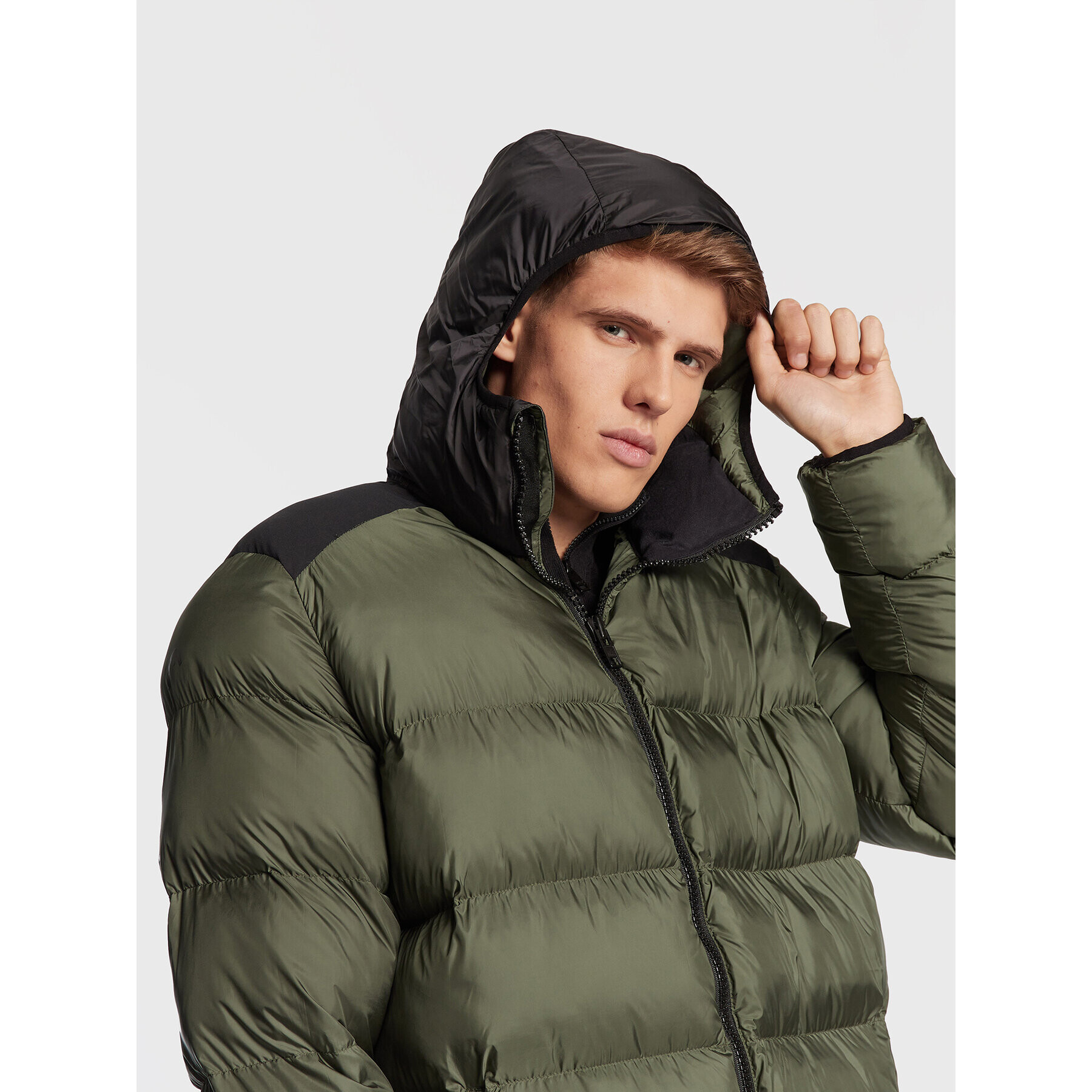 Head Geacă din puf Rebels Star 821572 Verde Regular Fit - Pled.ro