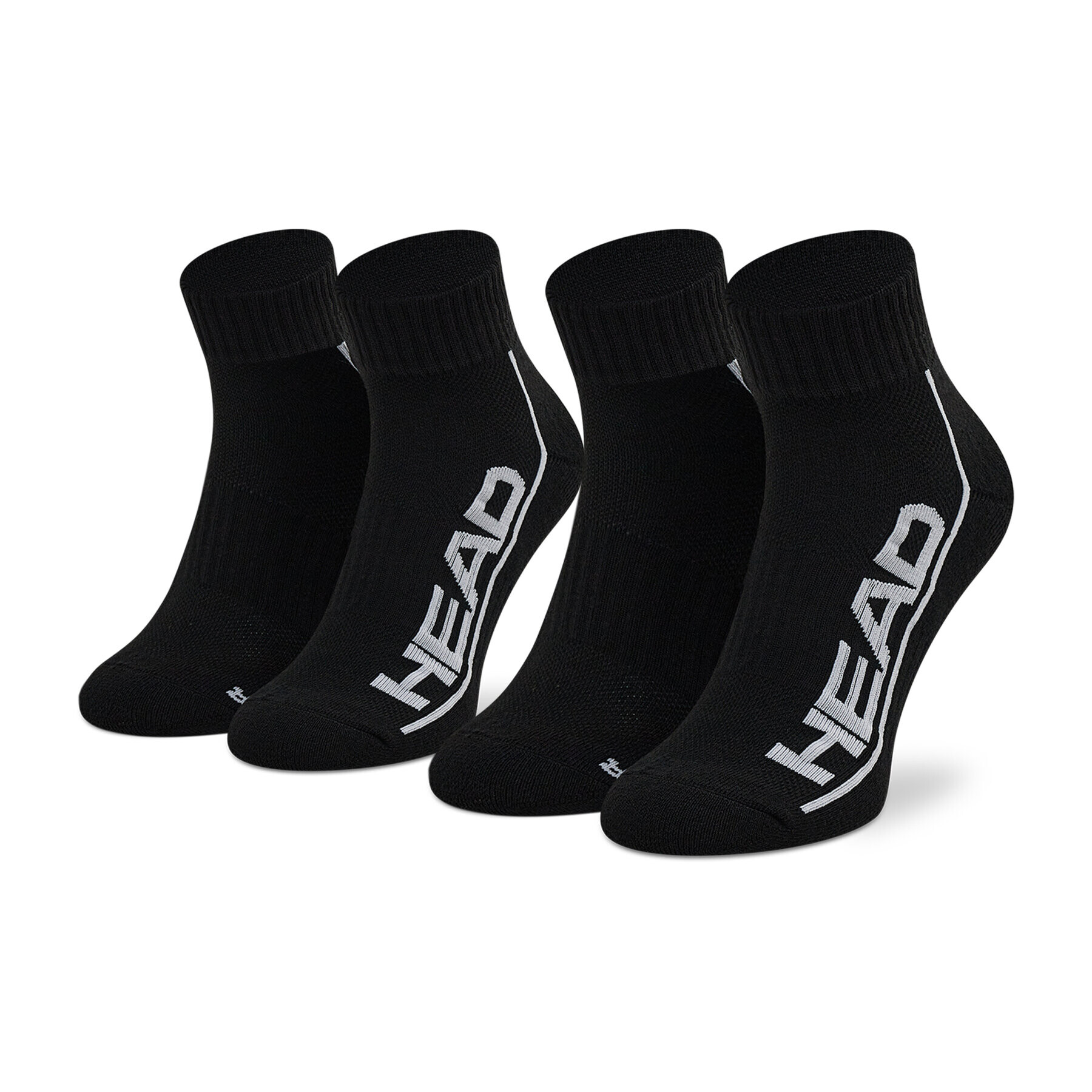 Head Set de 2 perechi de șosete medii unisex Performance Quarter 791019001 Negru - Pled.ro