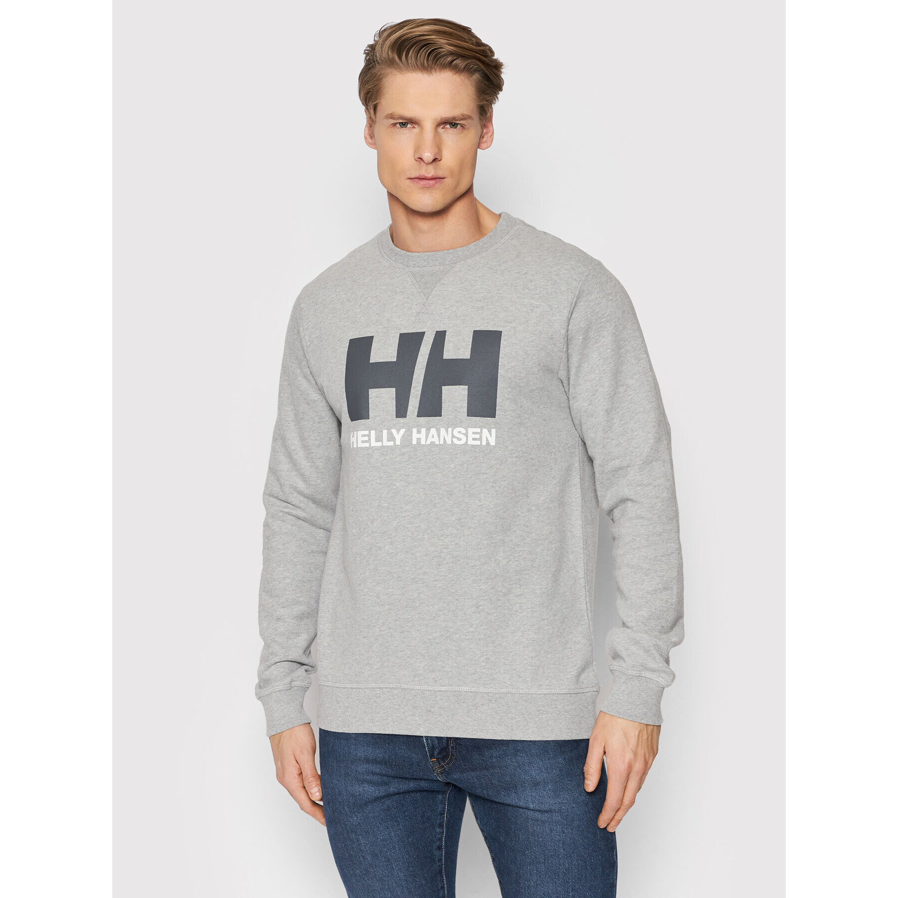 Helly Hansen Bluză Hh Logo Crew 34000 Gri Regular Fit - Pled.ro