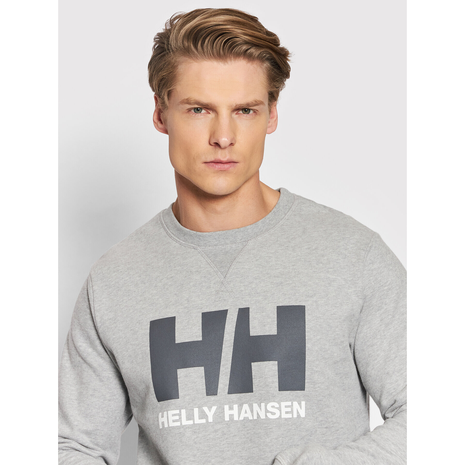 Helly Hansen Bluză Hh Logo Crew 34000 Gri Regular Fit - Pled.ro