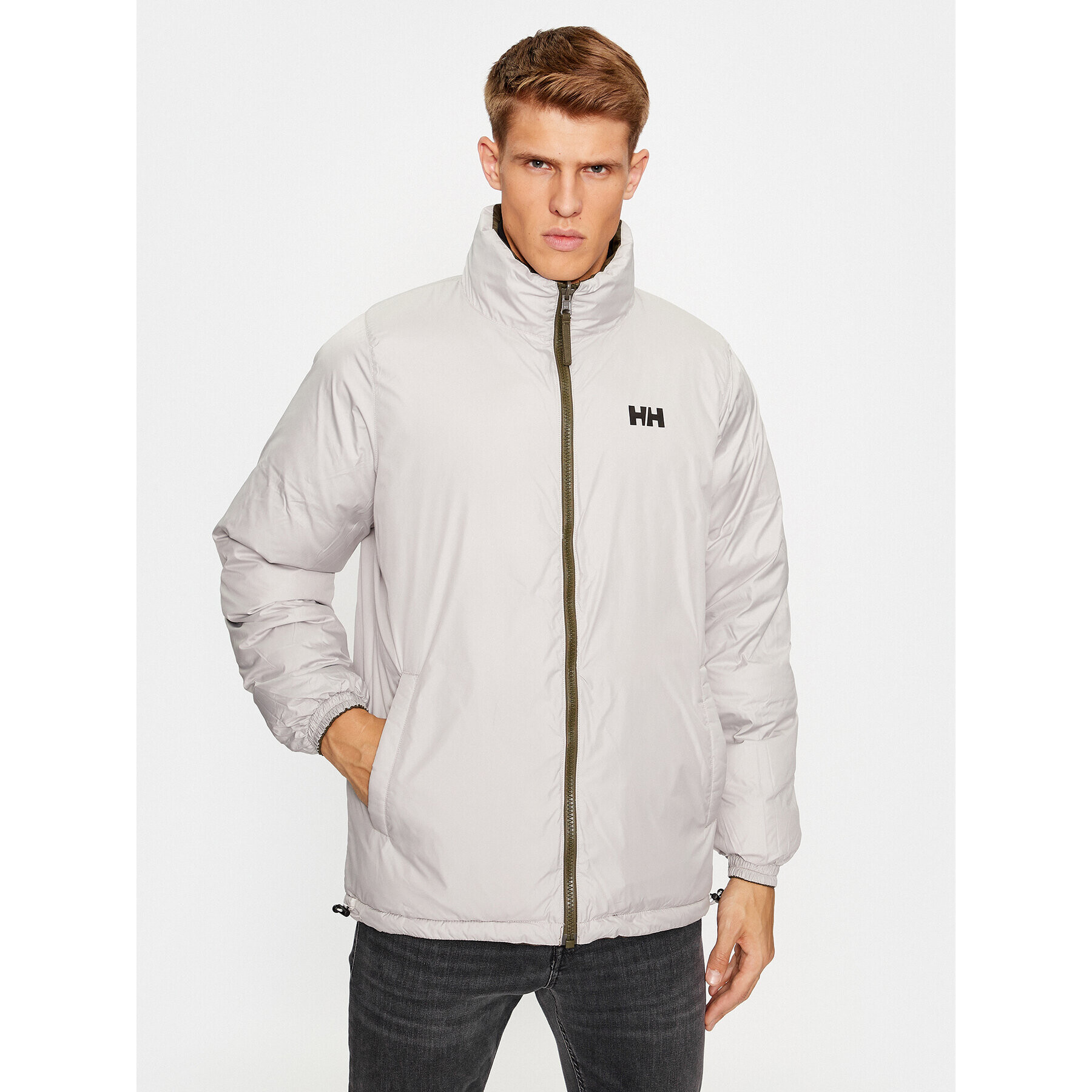 Helly Hansen Geacă din puf Yu 23 Reversible Puffer 54060 Kaki Regular Fit - Pled.ro