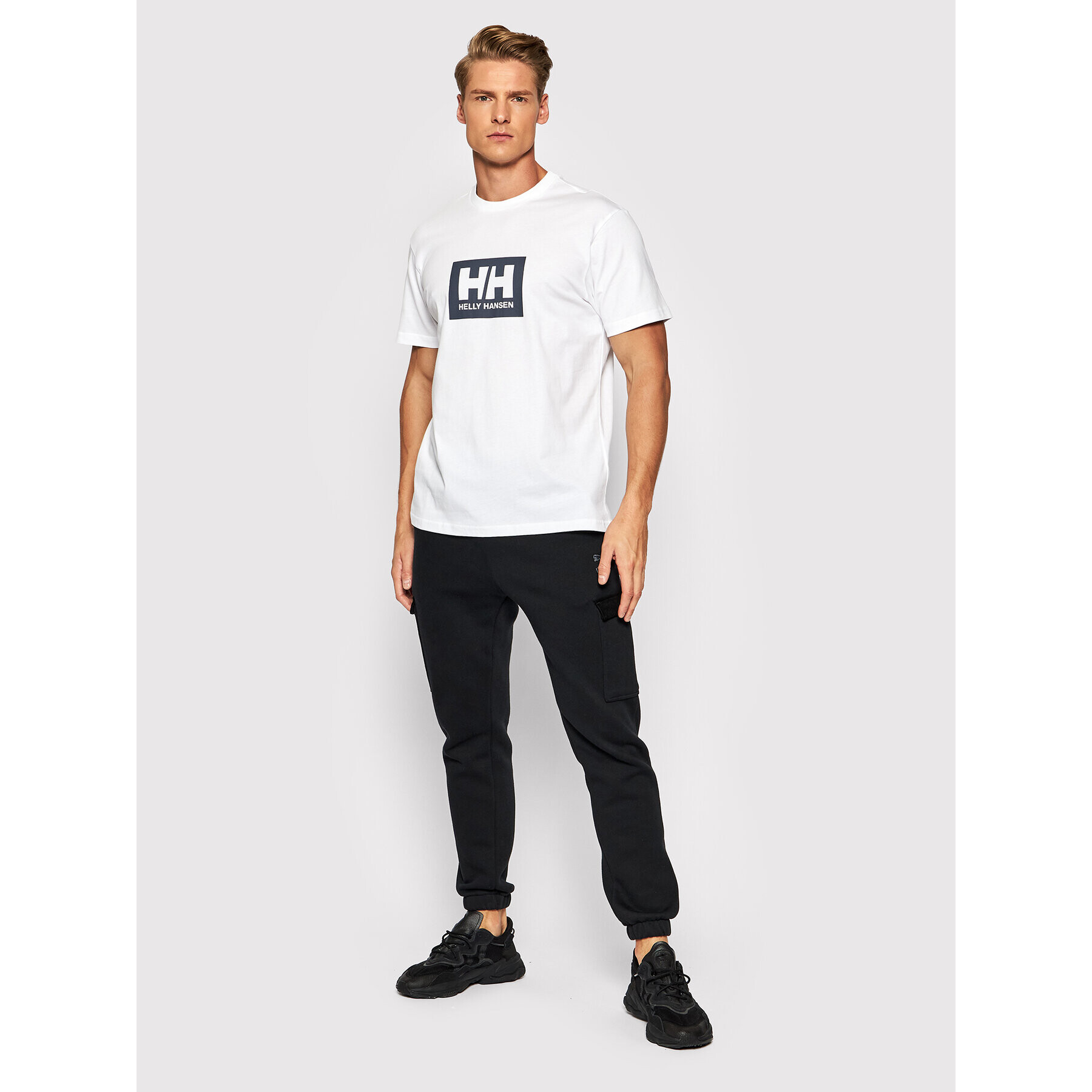 Helly Hansen Tricou Box 53285 Alb Regular Fit - Pled.ro