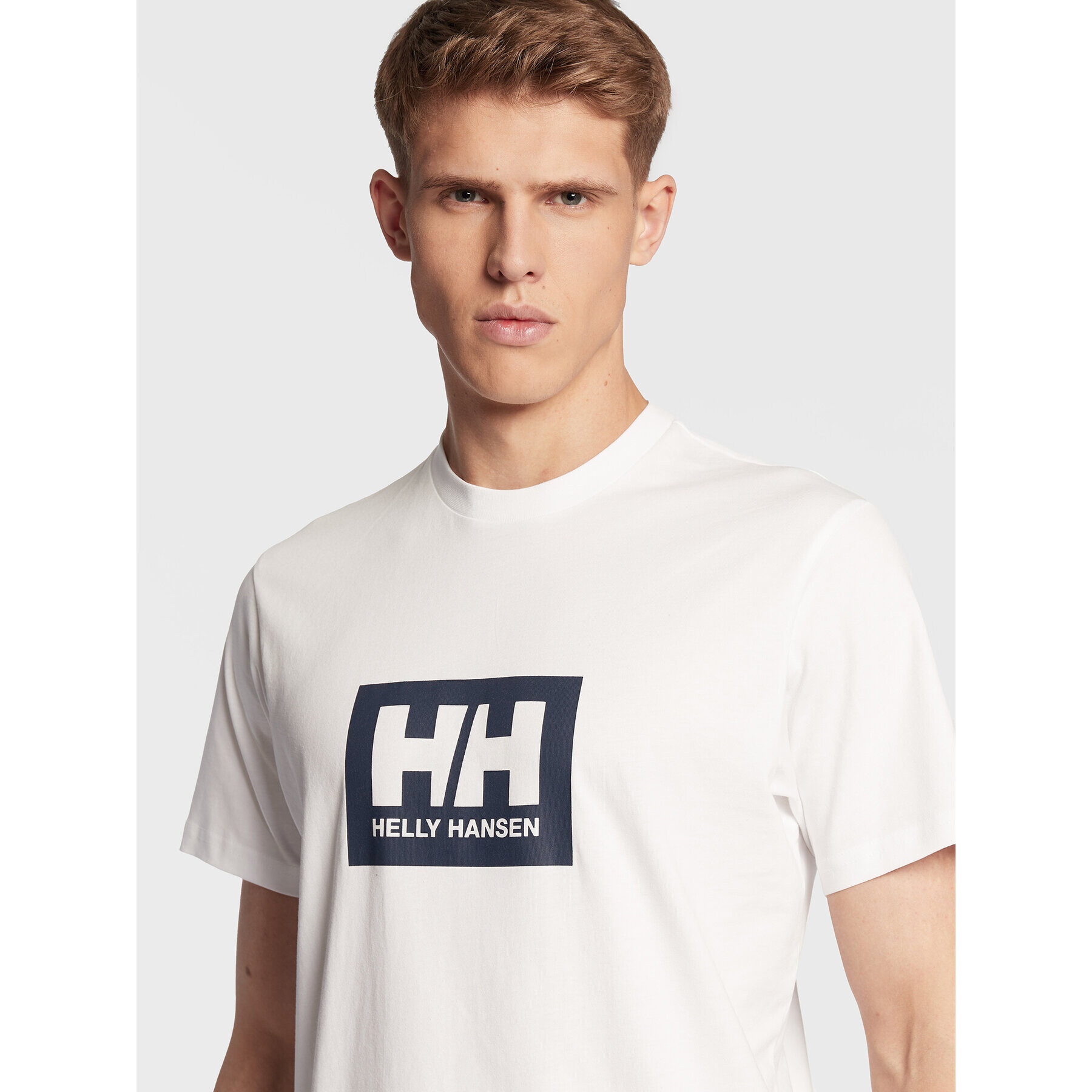 Helly Hansen Tricou Box 53285 Alb Regular Fit - Pled.ro