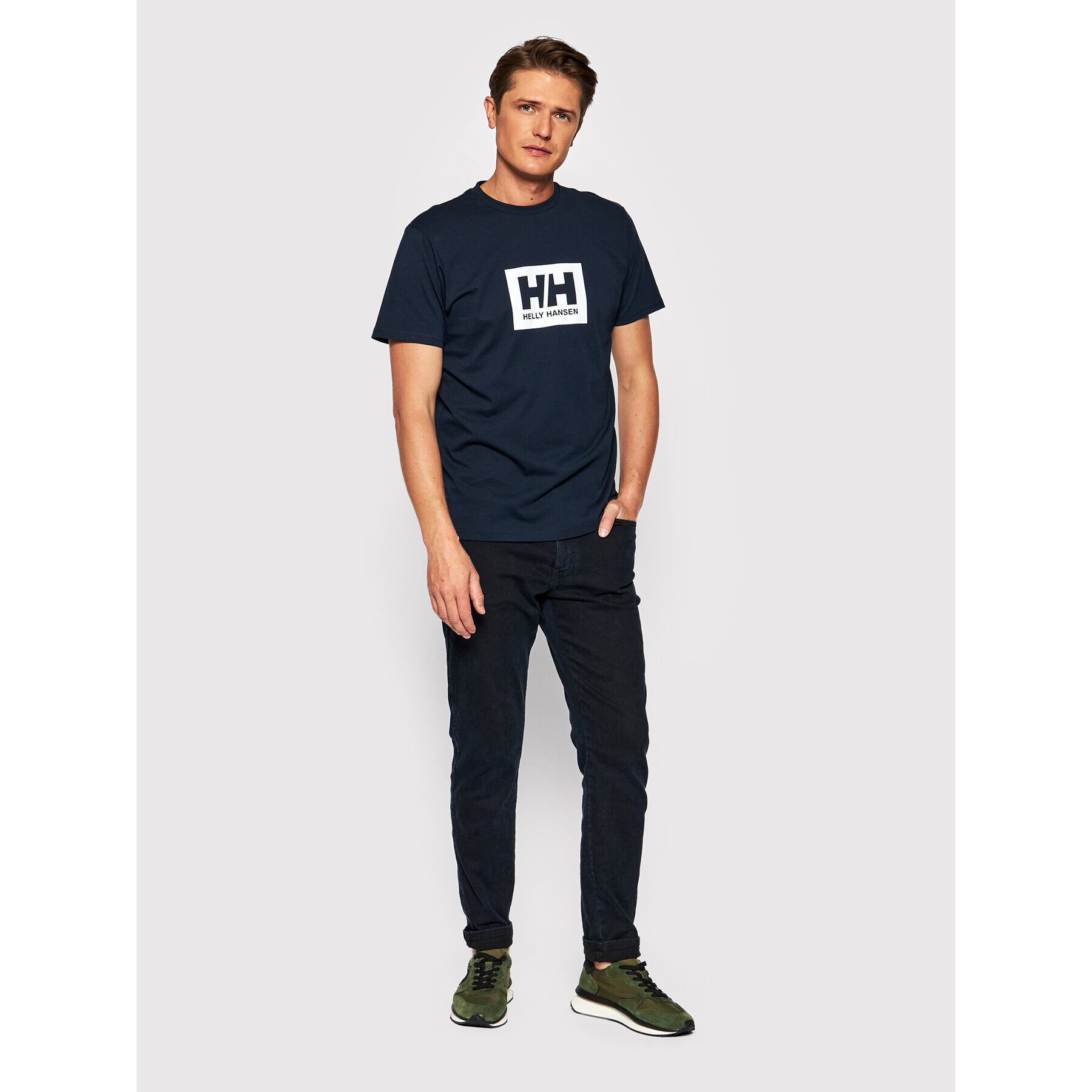 Helly Hansen Tricou Box 53285 Bleumarin Regular Fit - Pled.ro