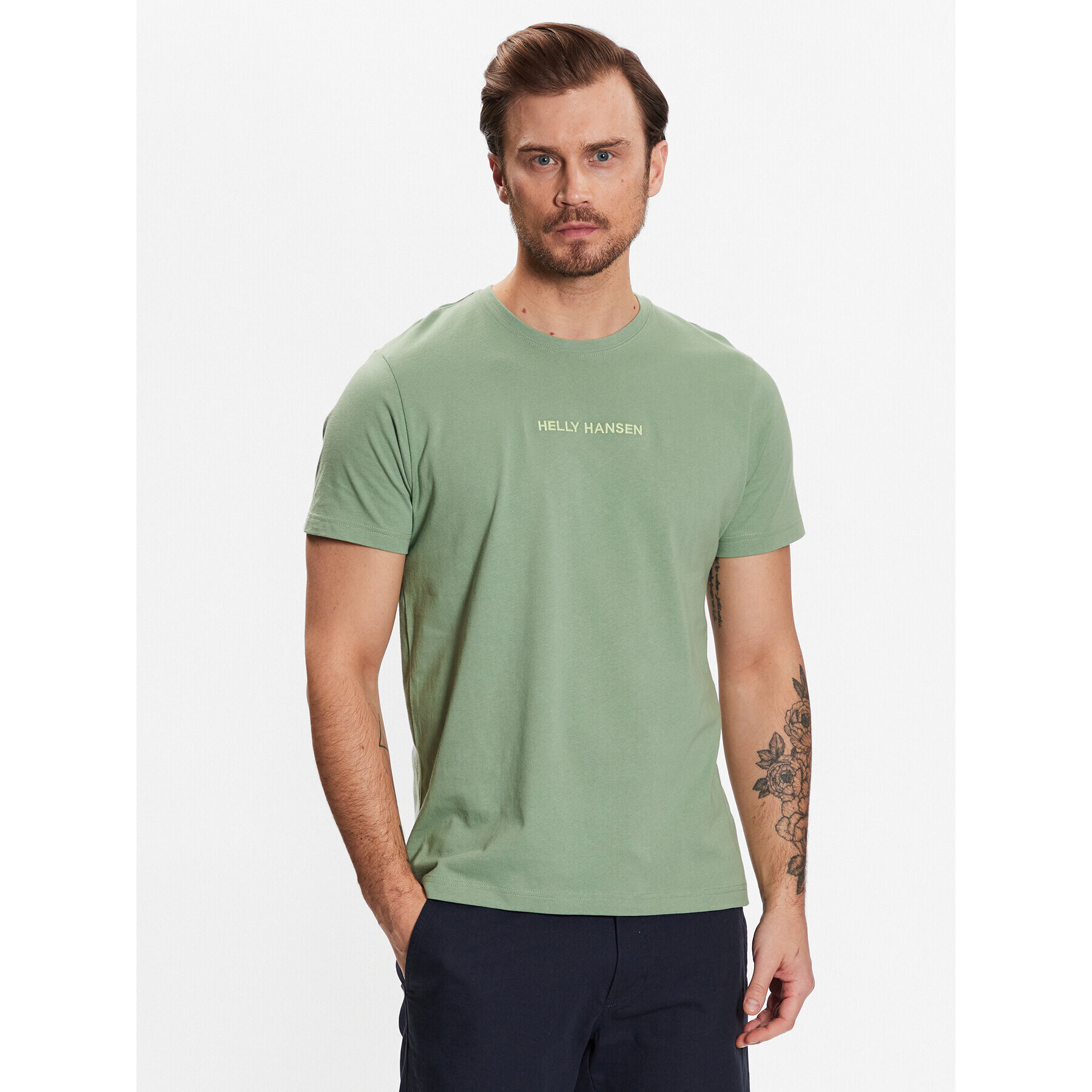 Helly Hansen Tricou Core Graphic 53936 Verde Regular Fit - Pled.ro