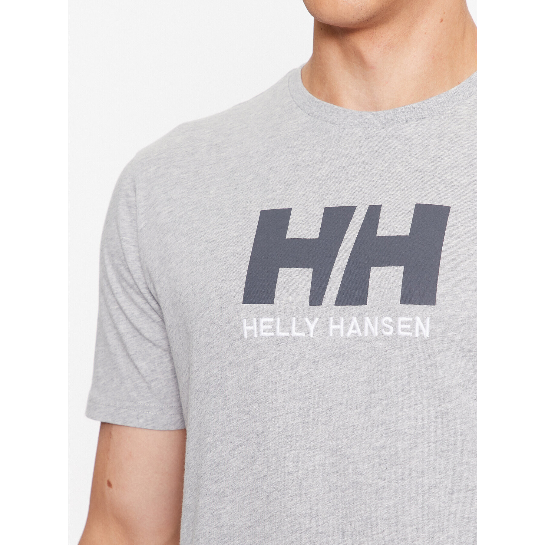 Helly Hansen Tricou Logo 33979 Gri Regular Fit - Pled.ro