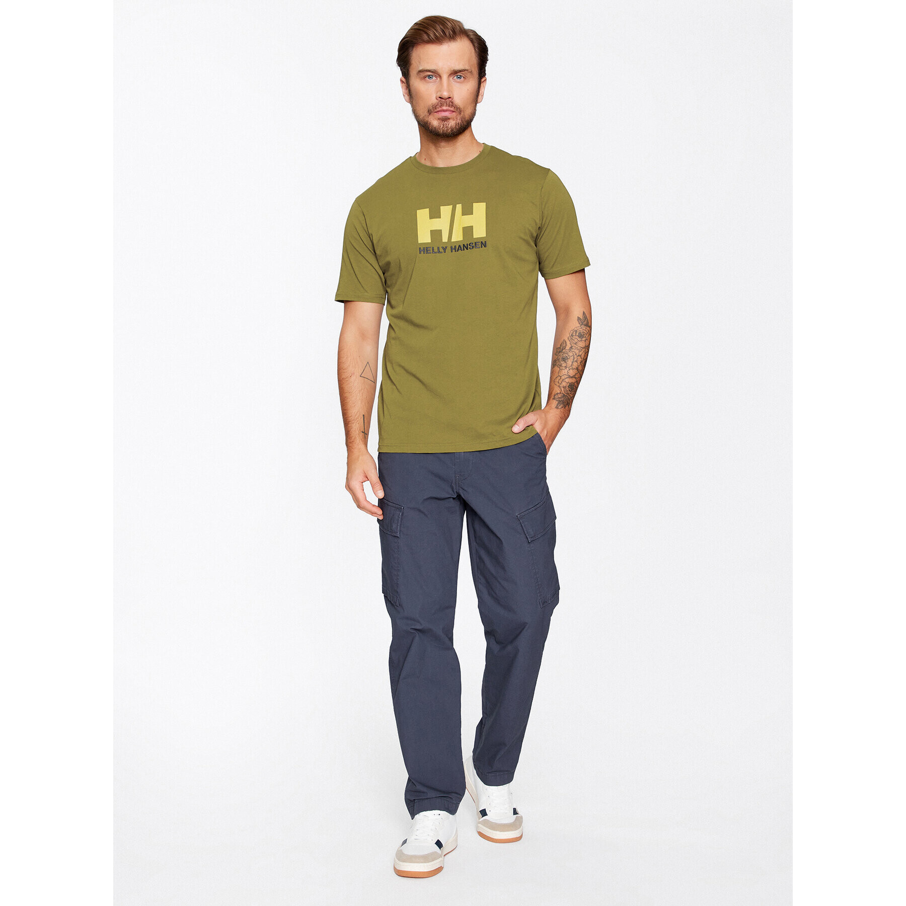 Helly Hansen Tricou Logo 33979 Verde Regular Fit - Pled.ro