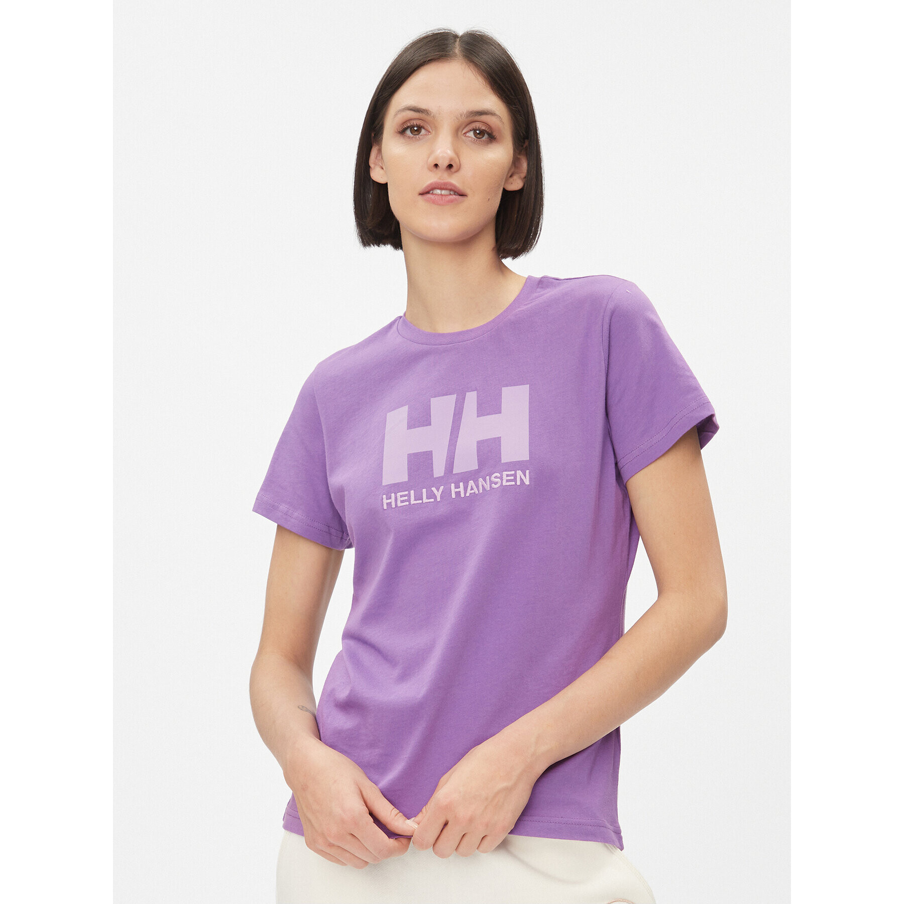 Helly Hansen Tricou Logo 34112 Violet Regular Fit - Pled.ro