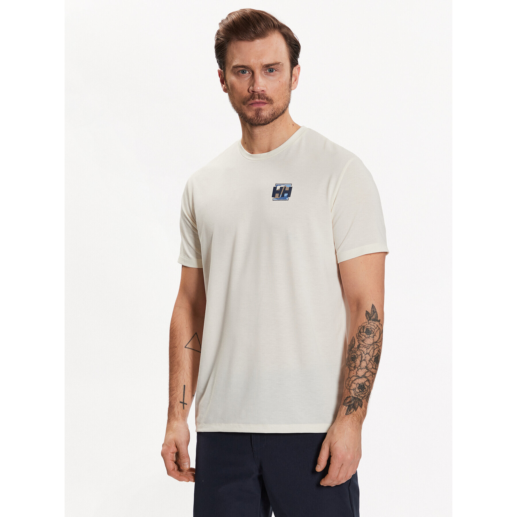 Helly Hansen Tricou Skog 63082 Écru Regular Fit - Pled.ro