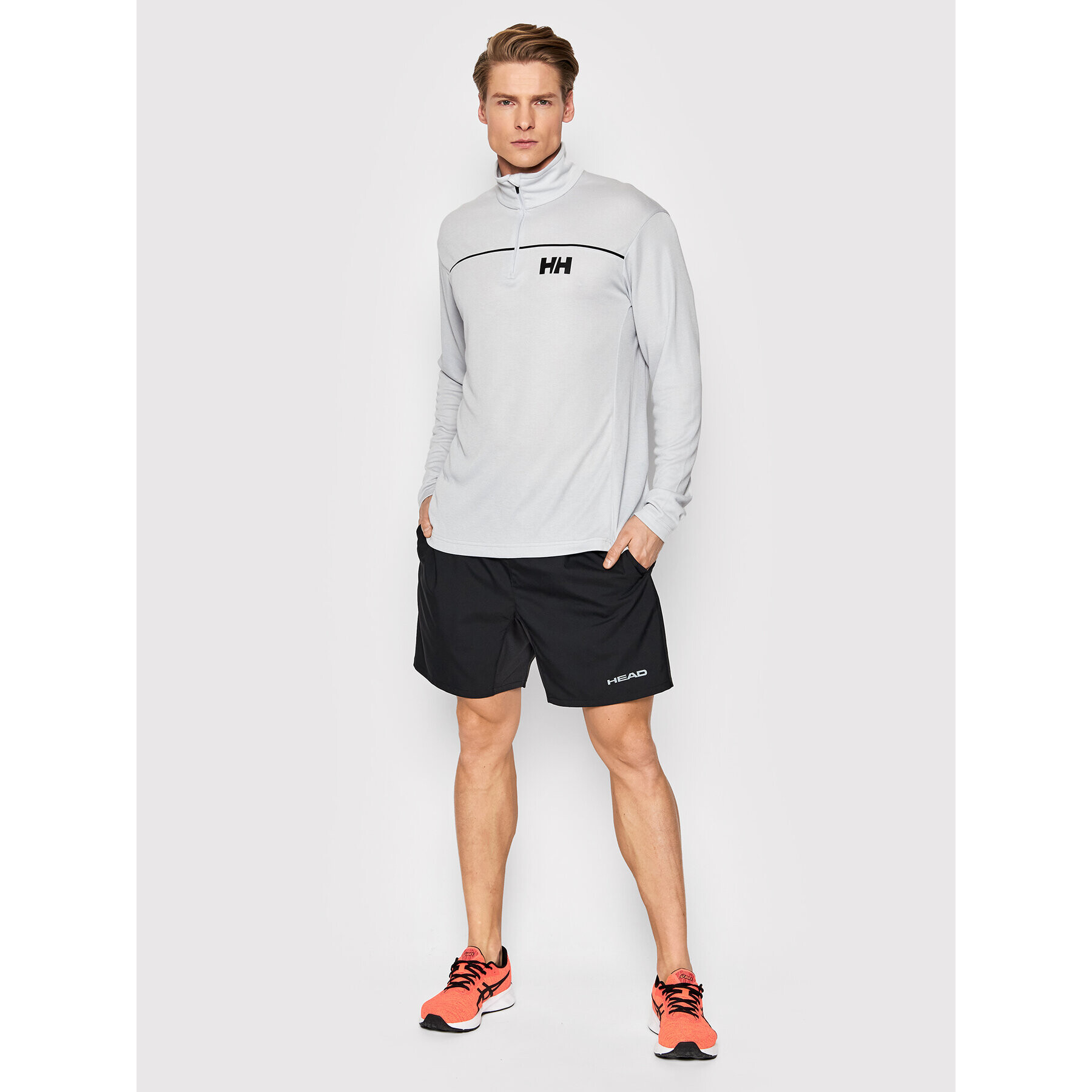 Helly Hansen Tricou tehnic Demi-Fermeture 30208 Gri Regular Fit - Pled.ro