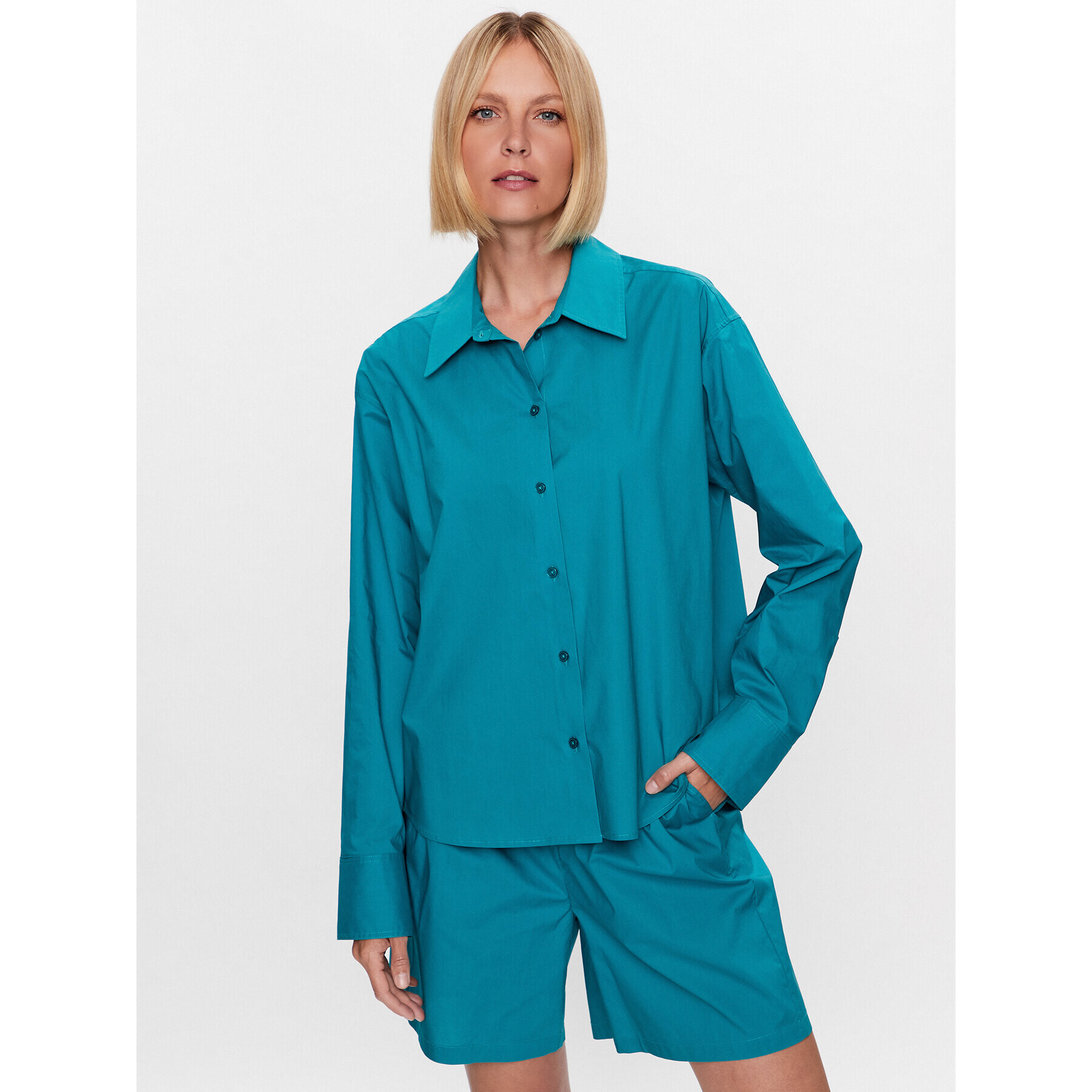 Herskind Cămașă Fanta 4811610 Albastru Relaxed Fit - Pled.ro