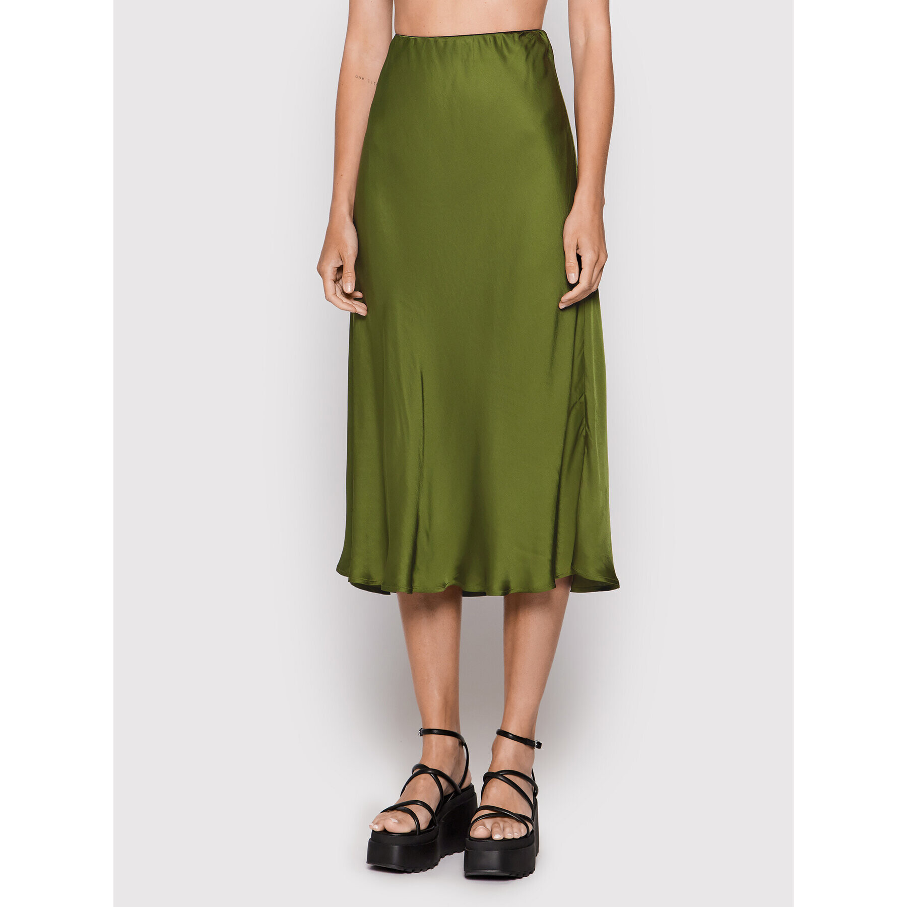 Herskind Fustă midi Tween 4434370 Verde Relaxed Fit - Pled.ro