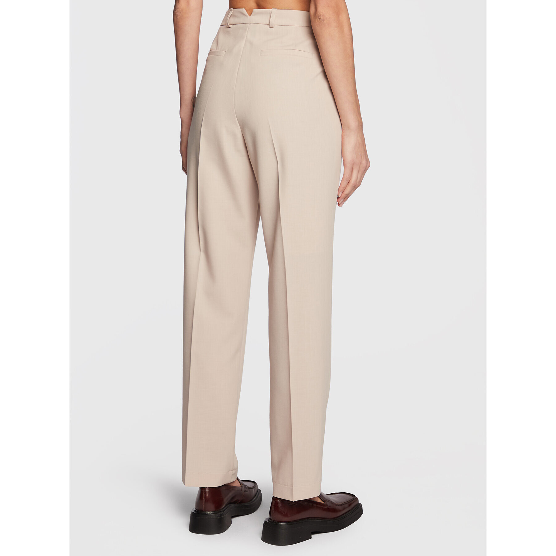 Herskind Pantaloni din material Brandy 4604878 Écru Relaxed Fit - Pled.ro