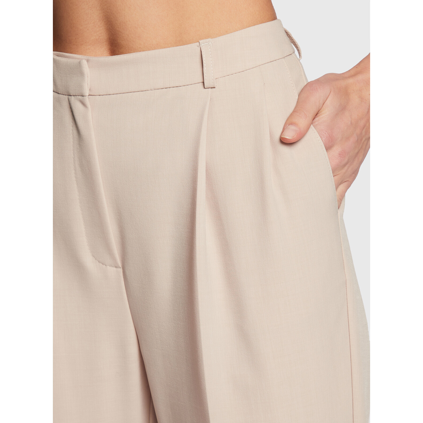 Herskind Pantaloni din material Brandy 4604878 Écru Relaxed Fit - Pled.ro