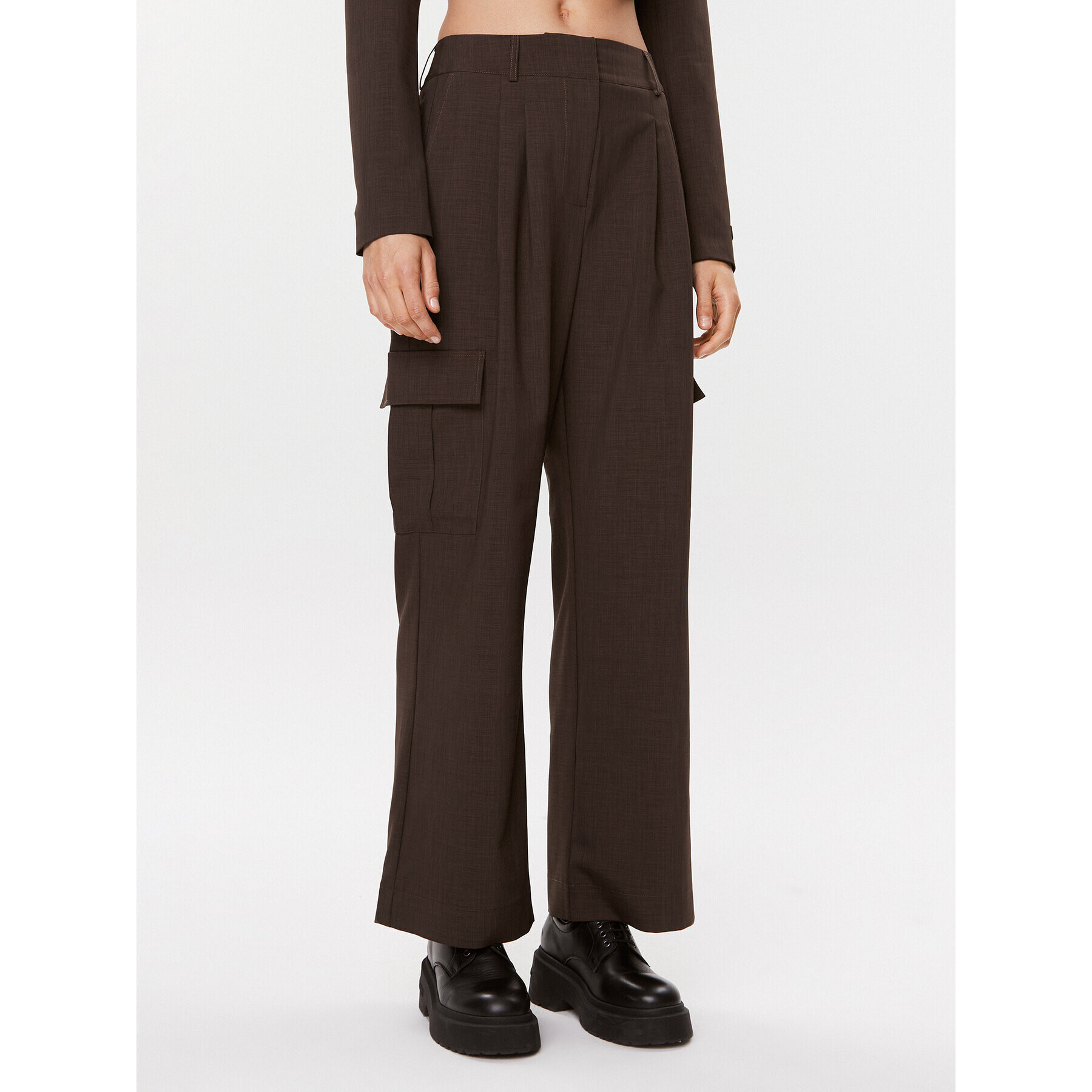 Herskind Pantaloni din material Louise 4905519 Maro Relaxed Fit - Pled.ro