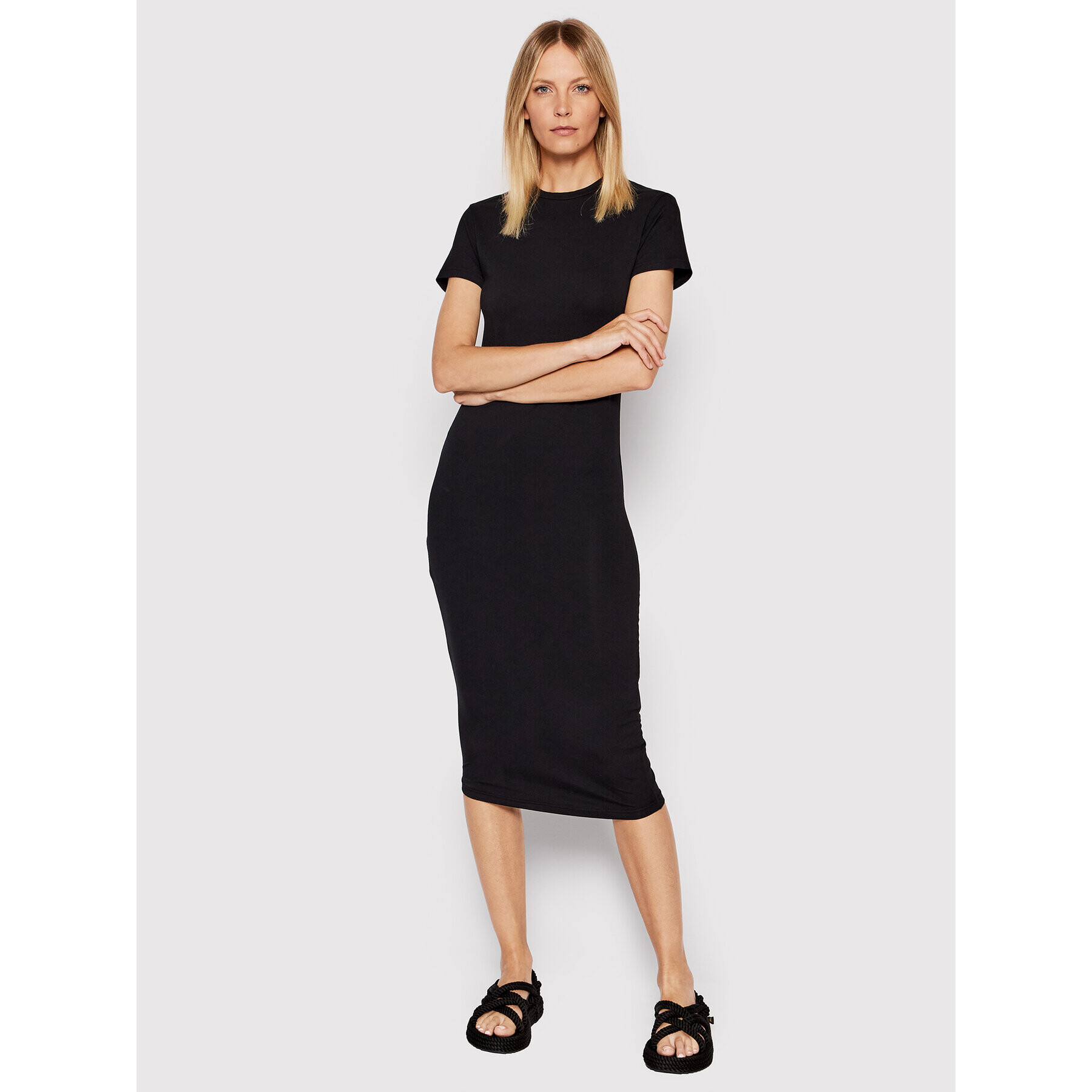 Herskind Rochie de zi Haily 4401770 Negru Slim Fit - Pled.ro