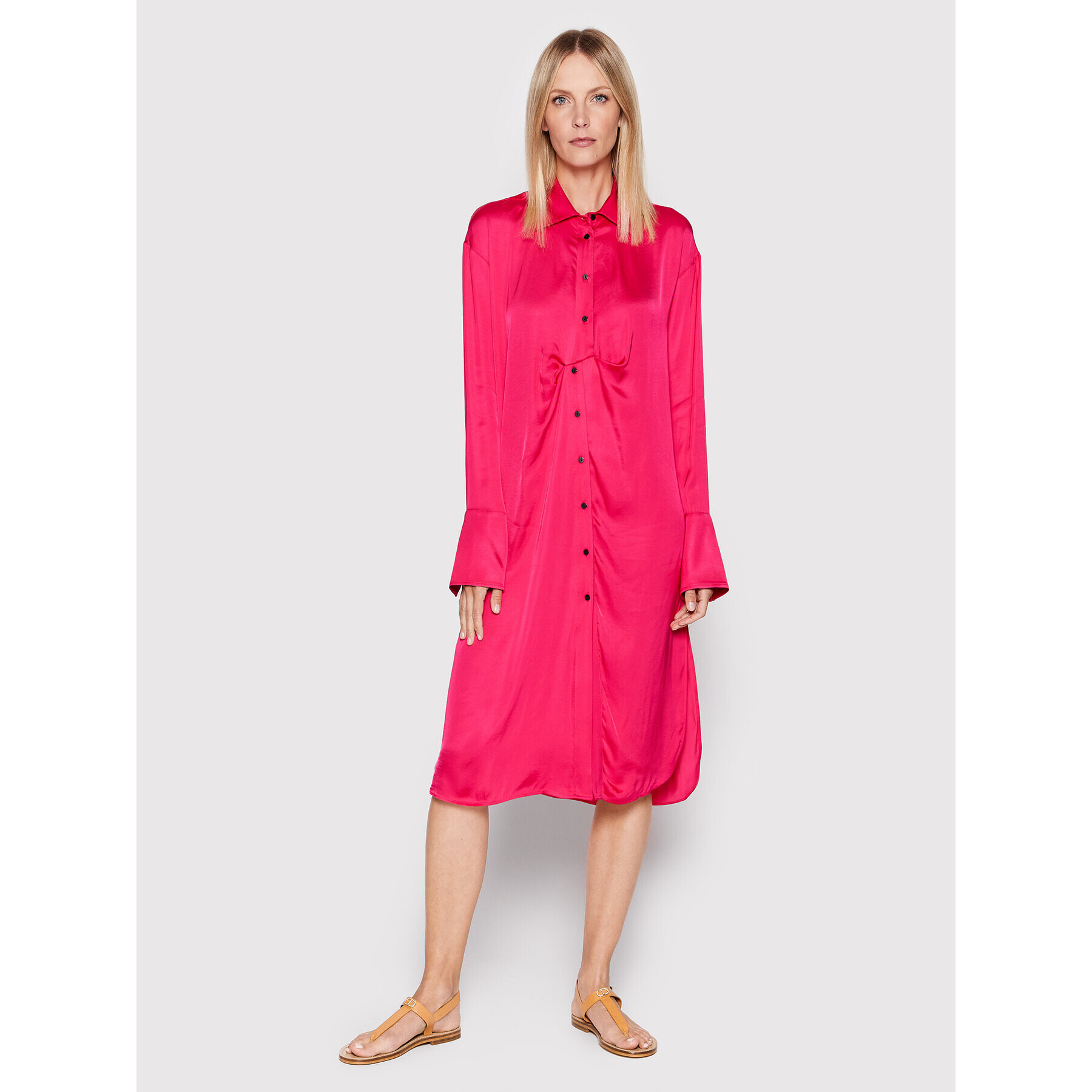 Herskind Rochie tip cămașă Barba 4422370 Roz Oversize - Pled.ro