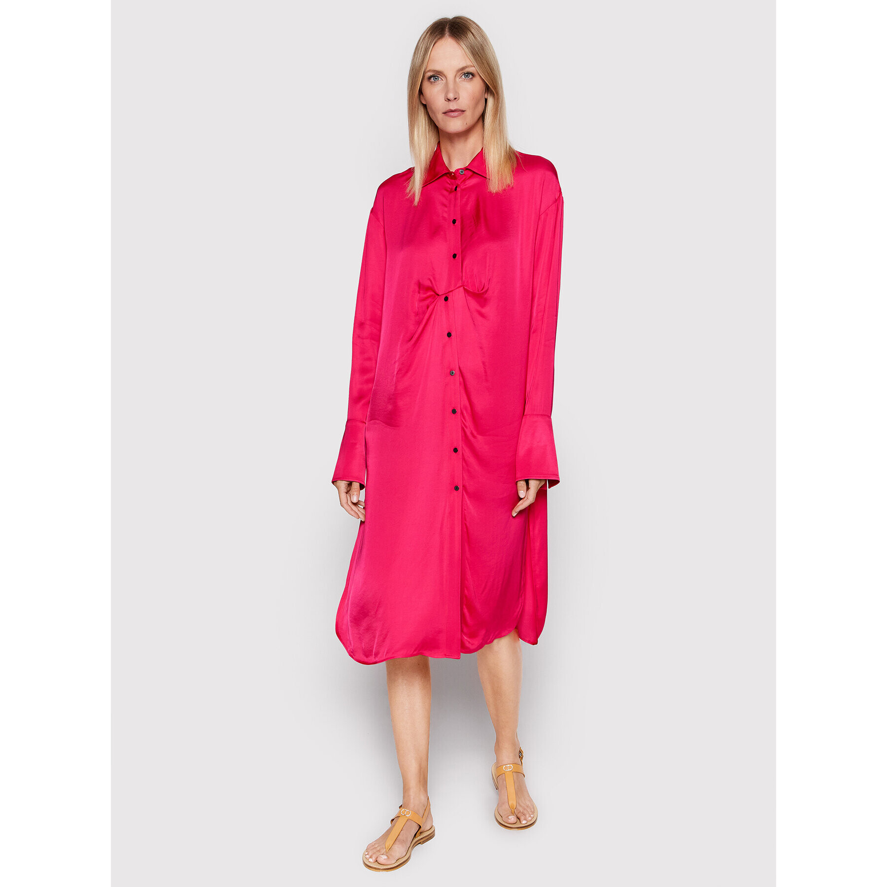 Herskind Rochie tip cămașă Barba 4422370 Roz Oversize - Pled.ro