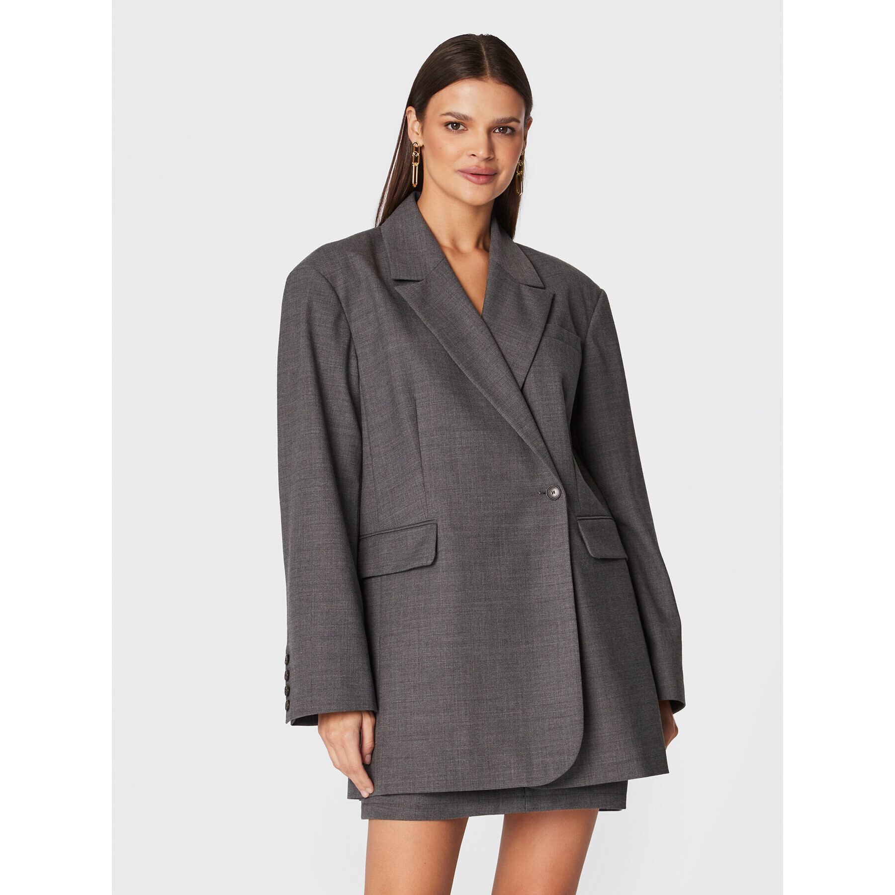 Herskind Sacou Verner 4572879 Gri Oversize - Pled.ro