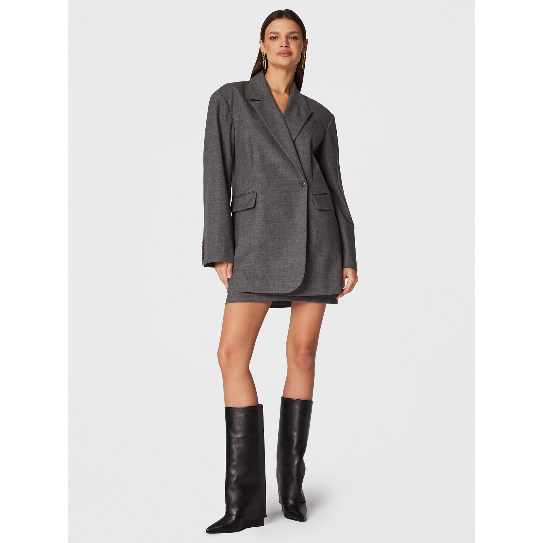 Herskind Sacou Verner 4572879 Gri Oversize - Pled.ro