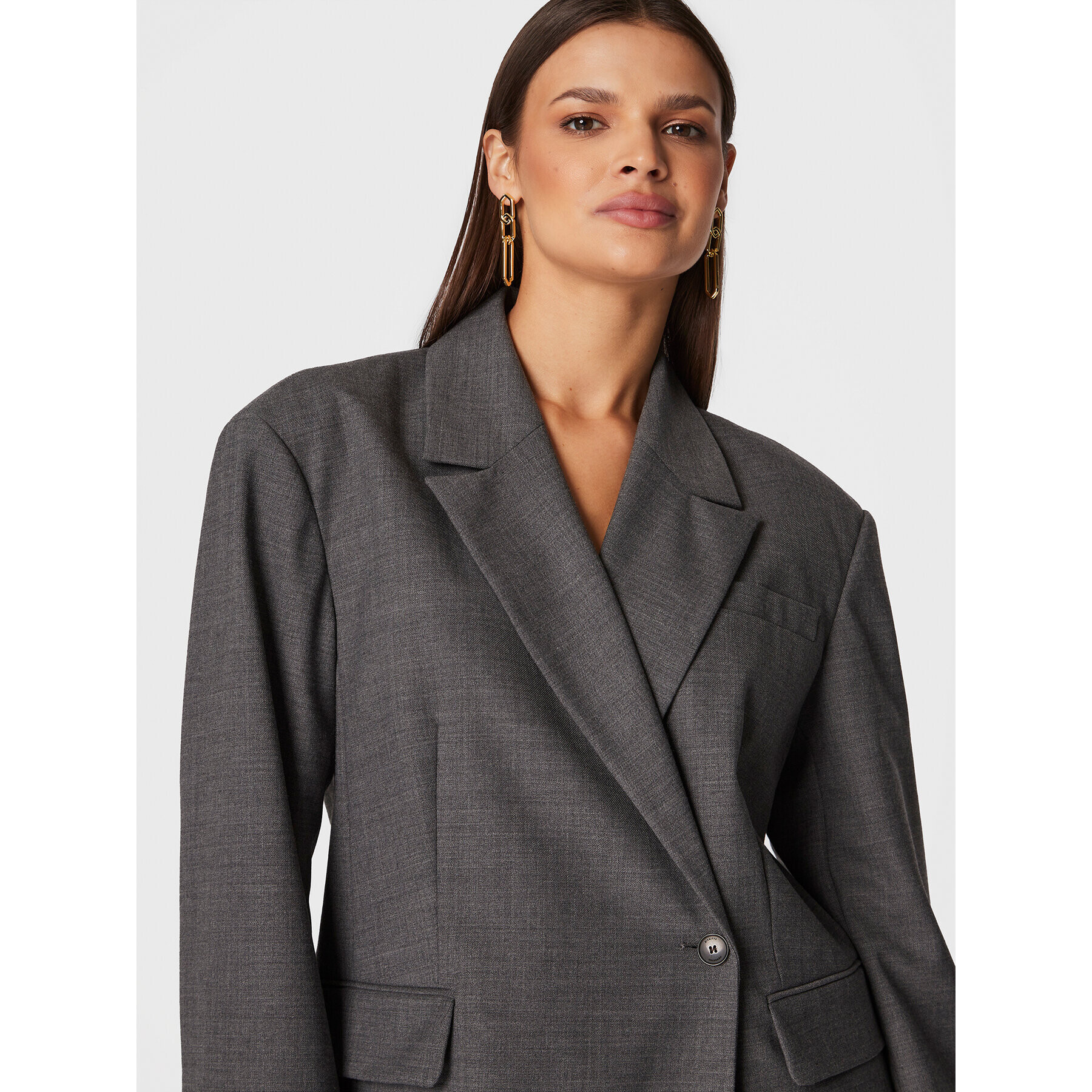 Herskind Sacou Verner 4572879 Gri Oversize - Pled.ro