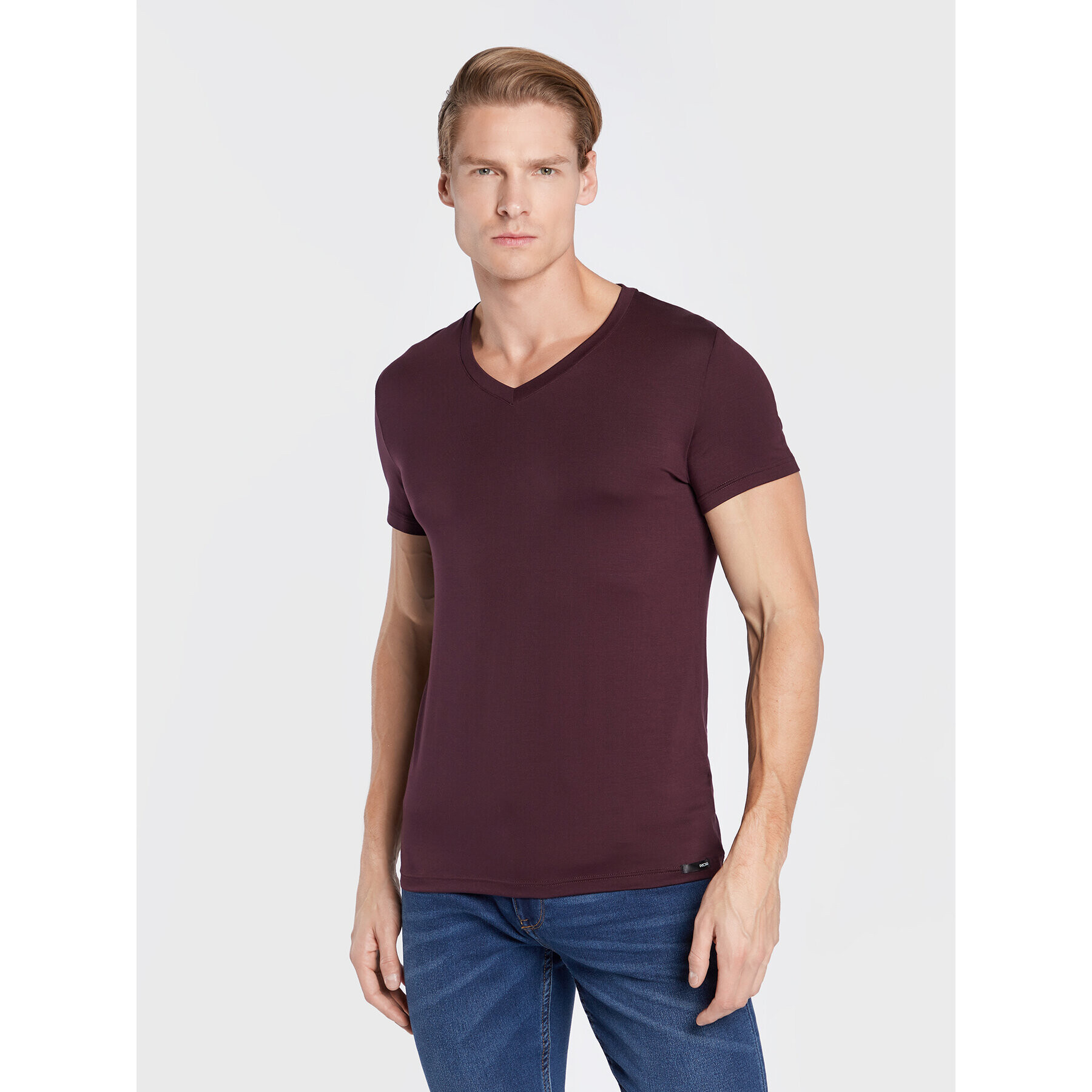 HOM Maieu Tencel Soft 402466 Vișiniu Regular Fit - Pled.ro