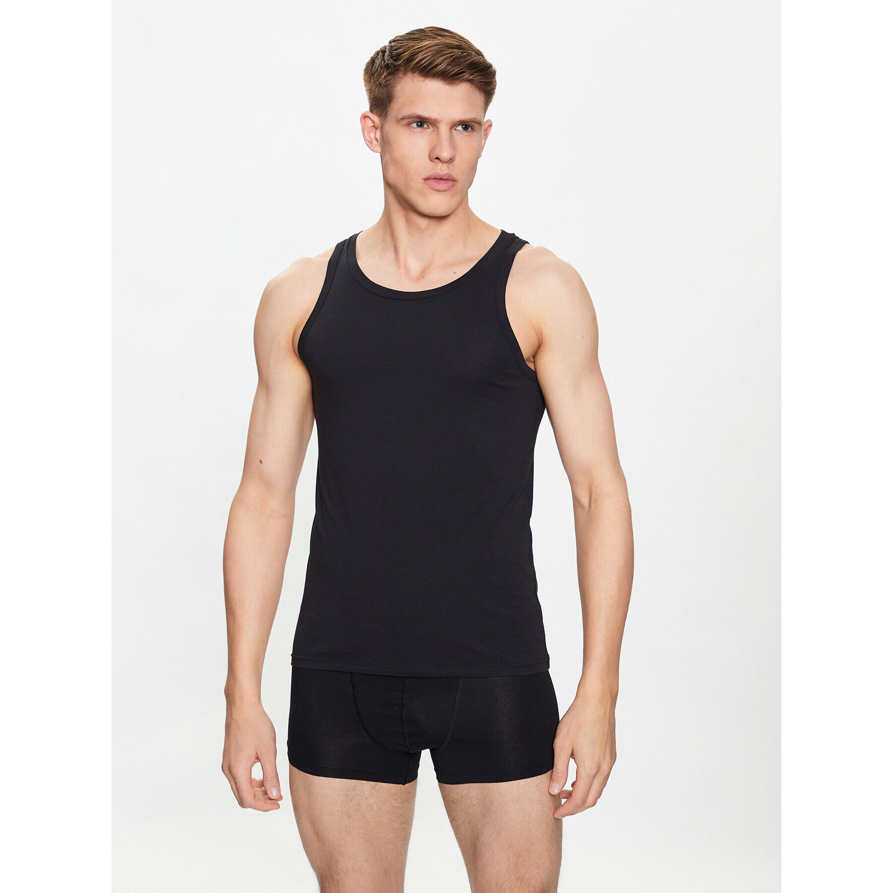 HOM Tank top 401332 Negru Regular Fit - Pled.ro