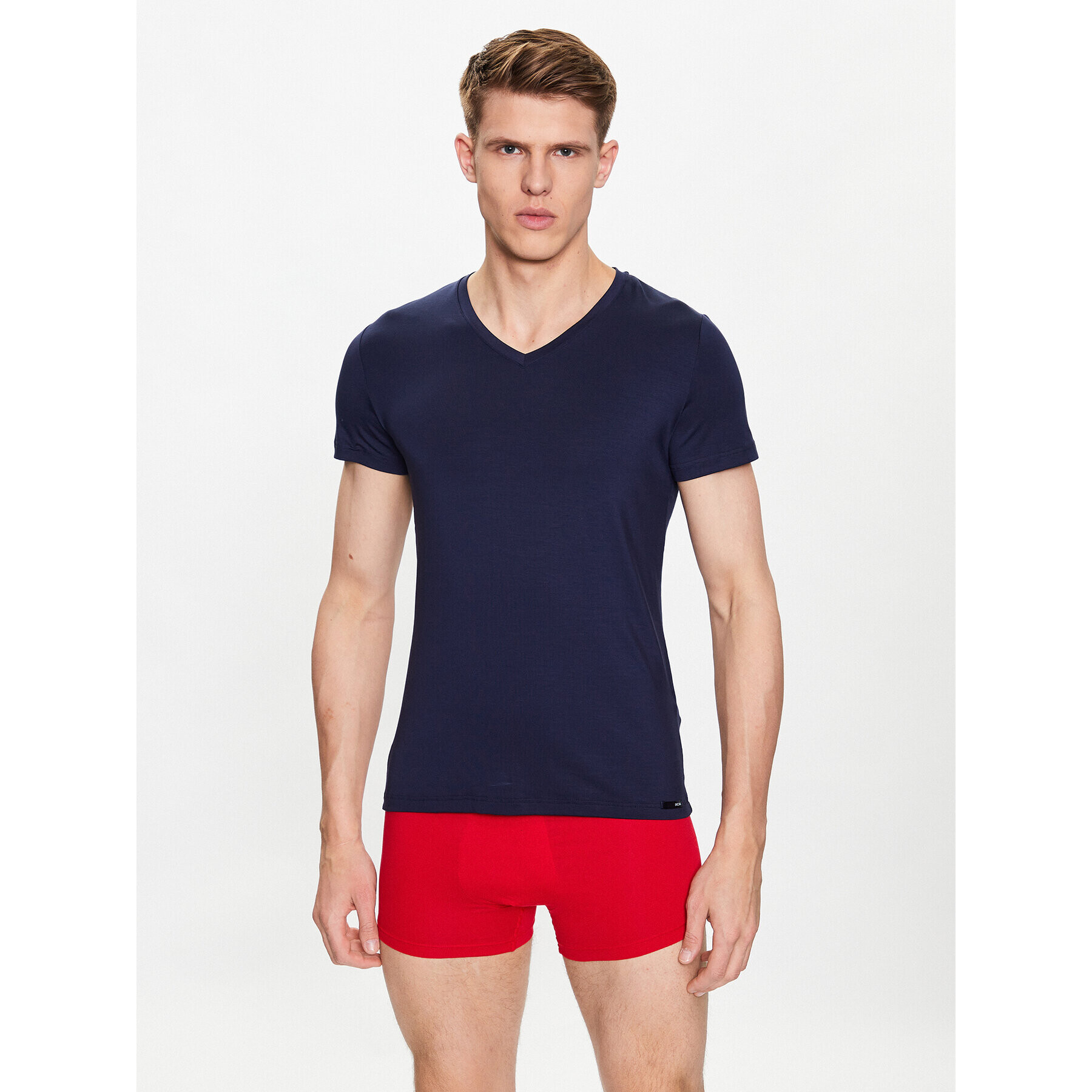 HOM Tricou Tencel Soft 402466 Bleumarin Regular Fit - Pled.ro