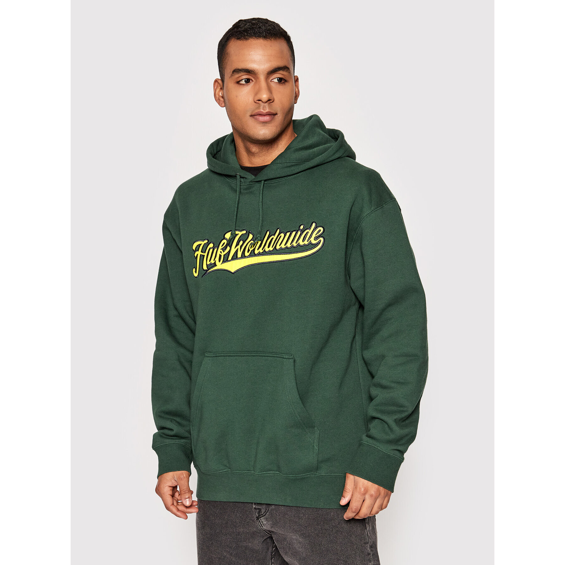 HUF Bluză Crackerjack PF00455 Verde Regular Fit - Pled.ro