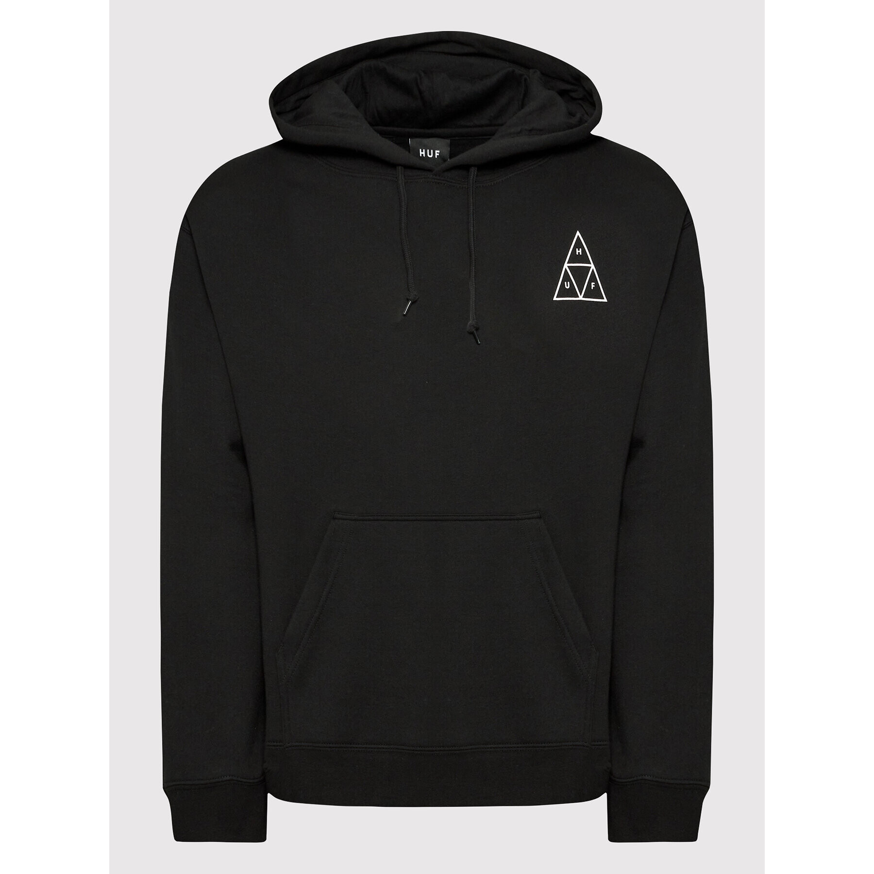 HUF Bluză Essentials Triple Triangle PF00491 Negru Regular Fit - Pled.ro