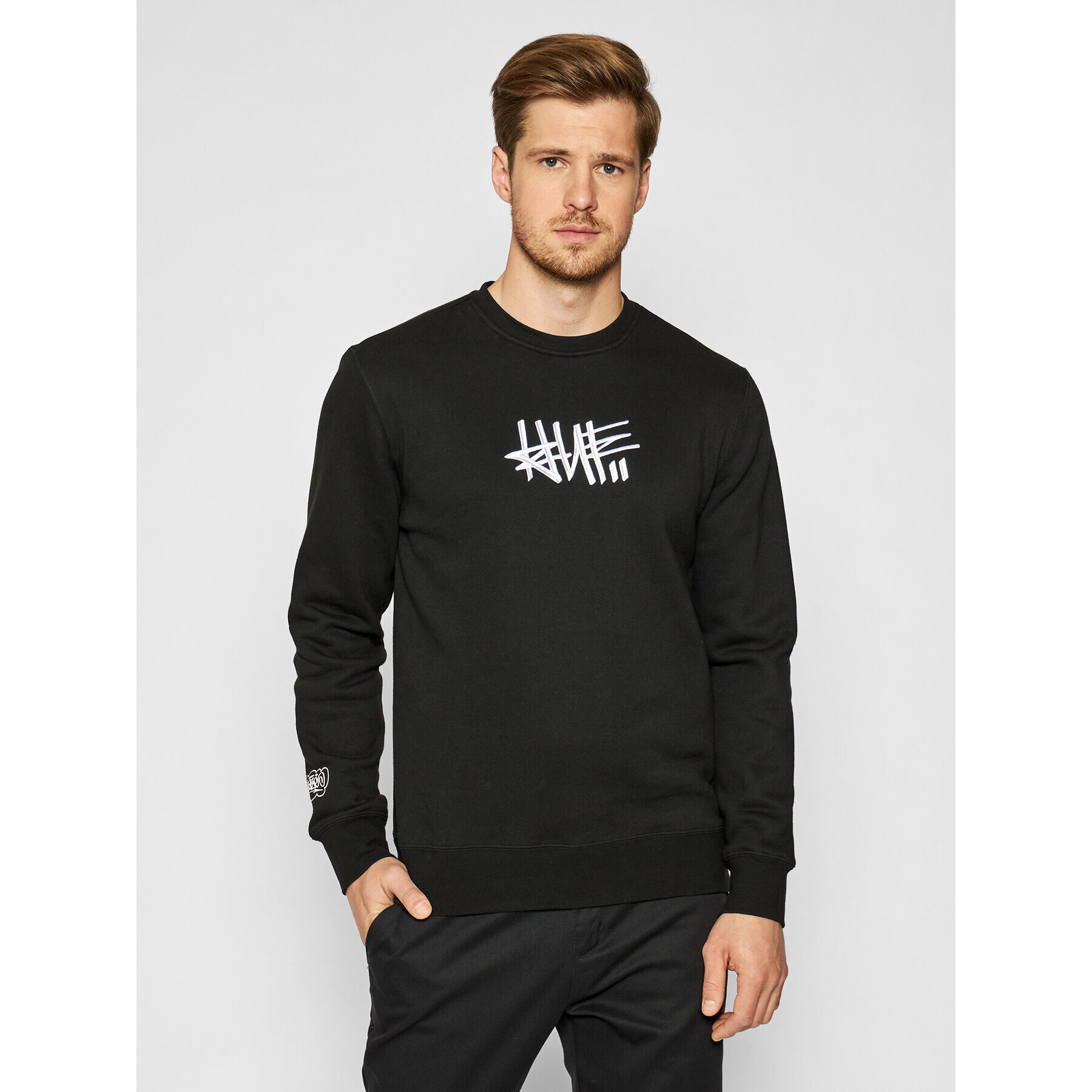 HUF Bluză HAZE Handstyle 1 PF00370 Negru Regular Fit - Pled.ro