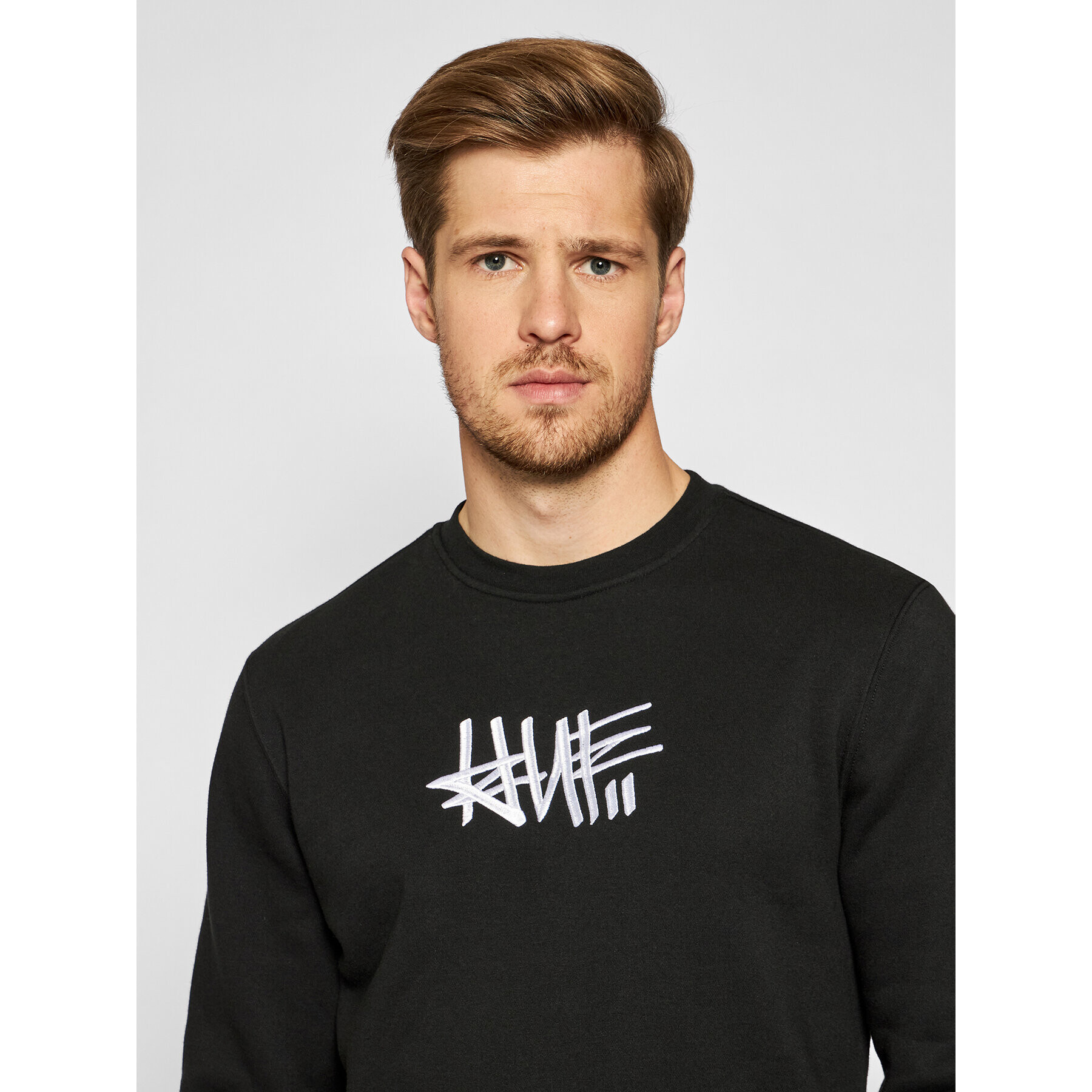 HUF Bluză HAZE Handstyle 1 PF00370 Negru Regular Fit - Pled.ro