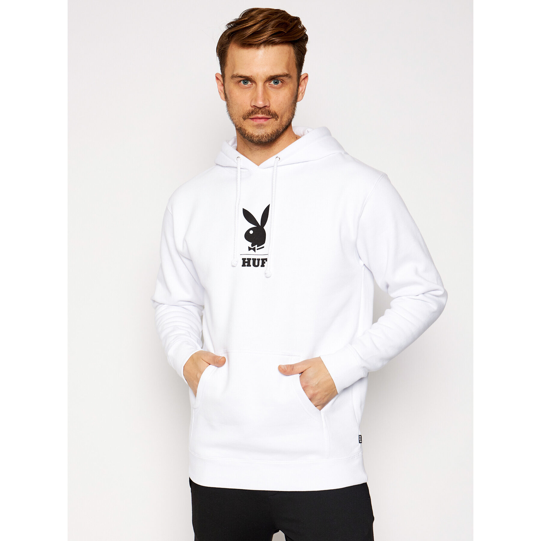 HUF Bluză PLAYBOY May88 Cover PF00381 Alb Regular Fit - Pled.ro