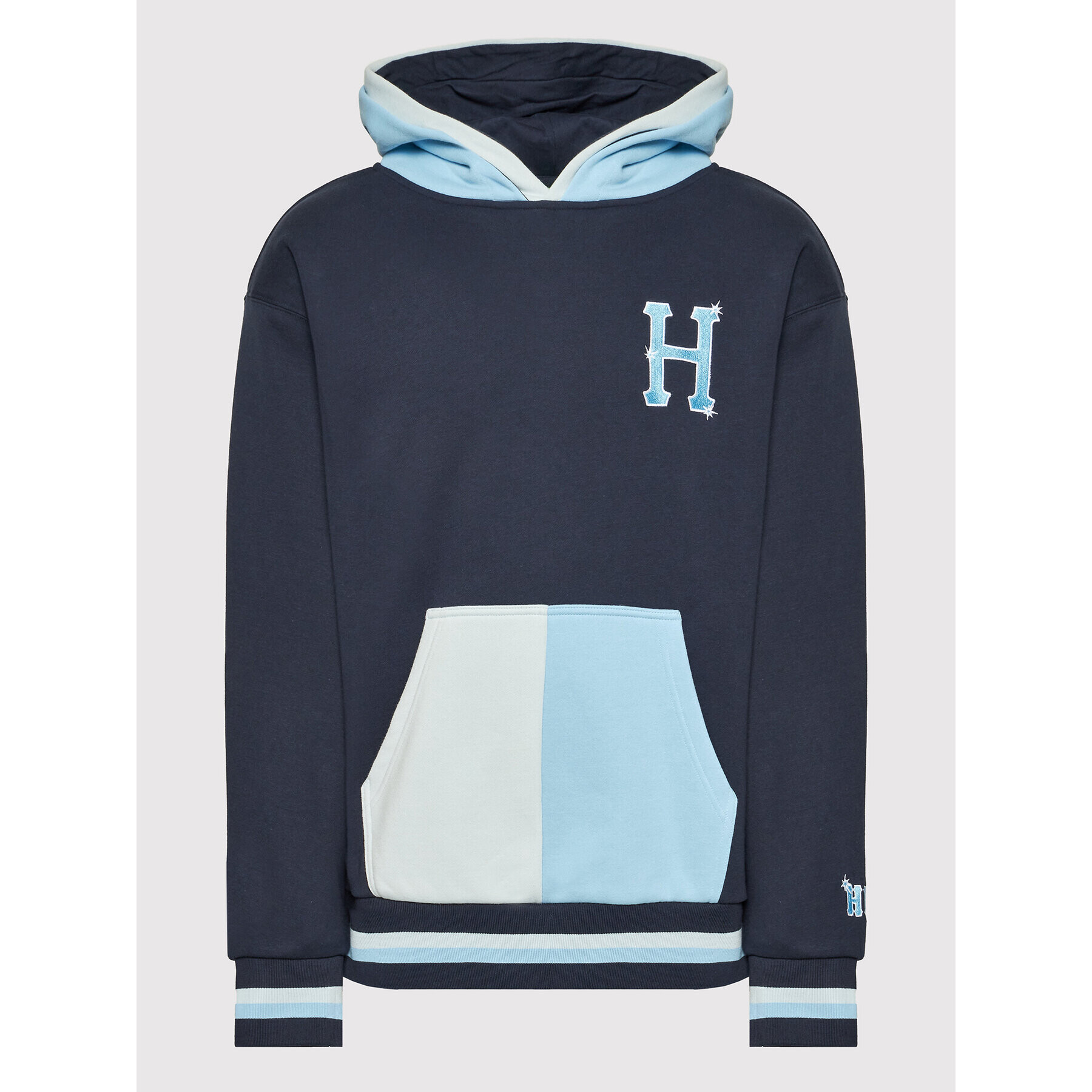 HUF Bluză Sideline FL00172 Bleumarin Regular Fit - Pled.ro