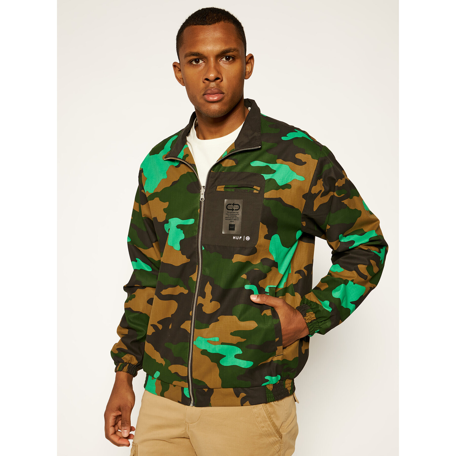 HUF Geacă Cambridge Harrington JK00212 Colorat Regular Fit - Pled.ro