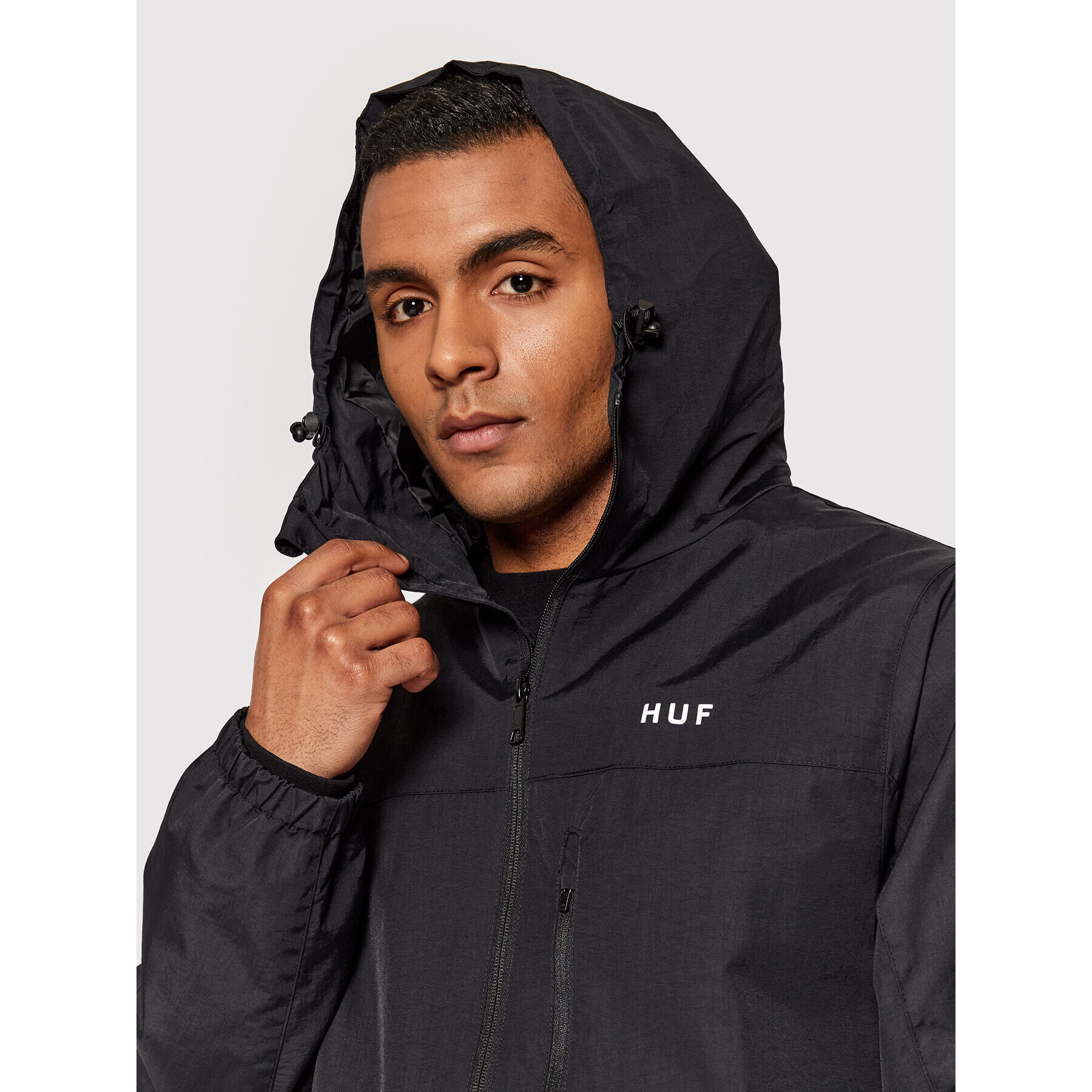 HUF Geacă Essentials JK00350 Negru Regular Fit - Pled.ro