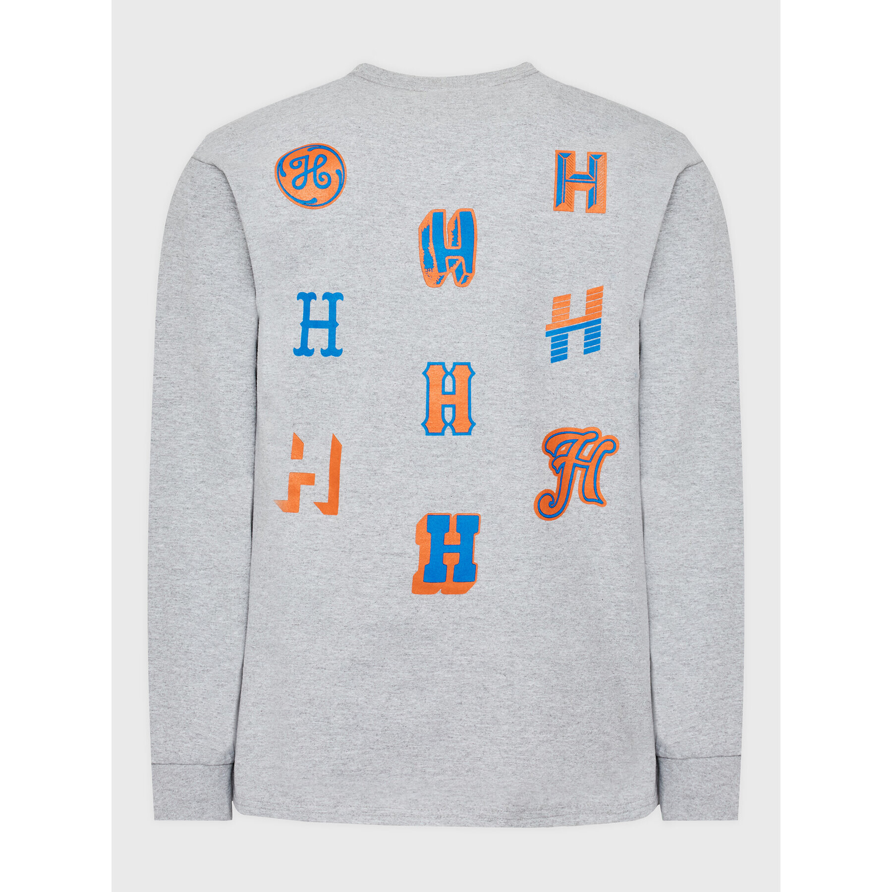 HUF Longsleeve Allstar Team TS01812 Gri Regular Fit - Pled.ro