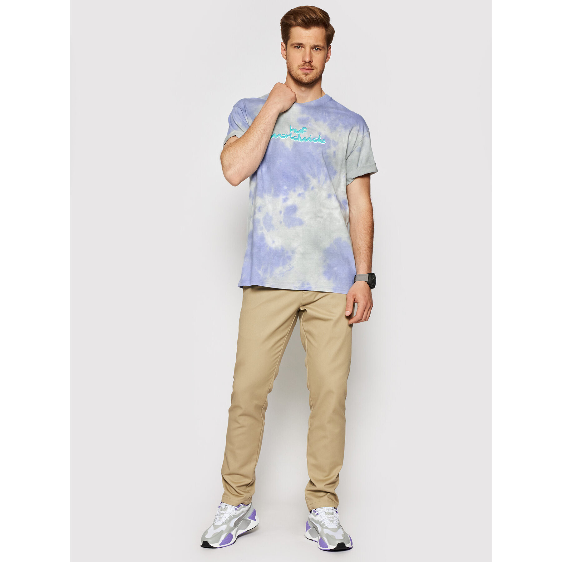 HUF Tricou Chemistry TS01379 Violet Regular Fit - Pled.ro