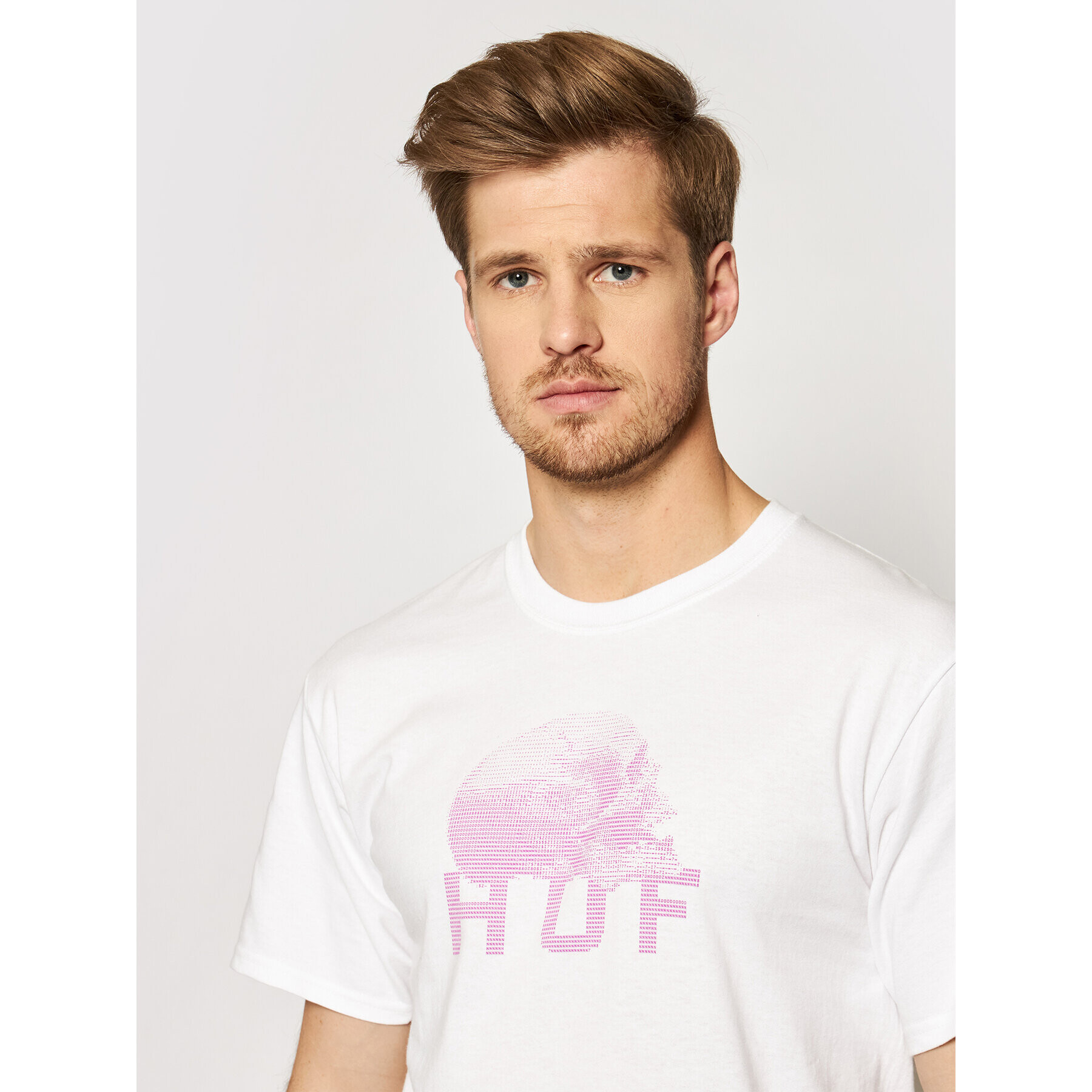 HUF Tricou Data Death Tee TS01333 Alb Regular Fit - Pled.ro