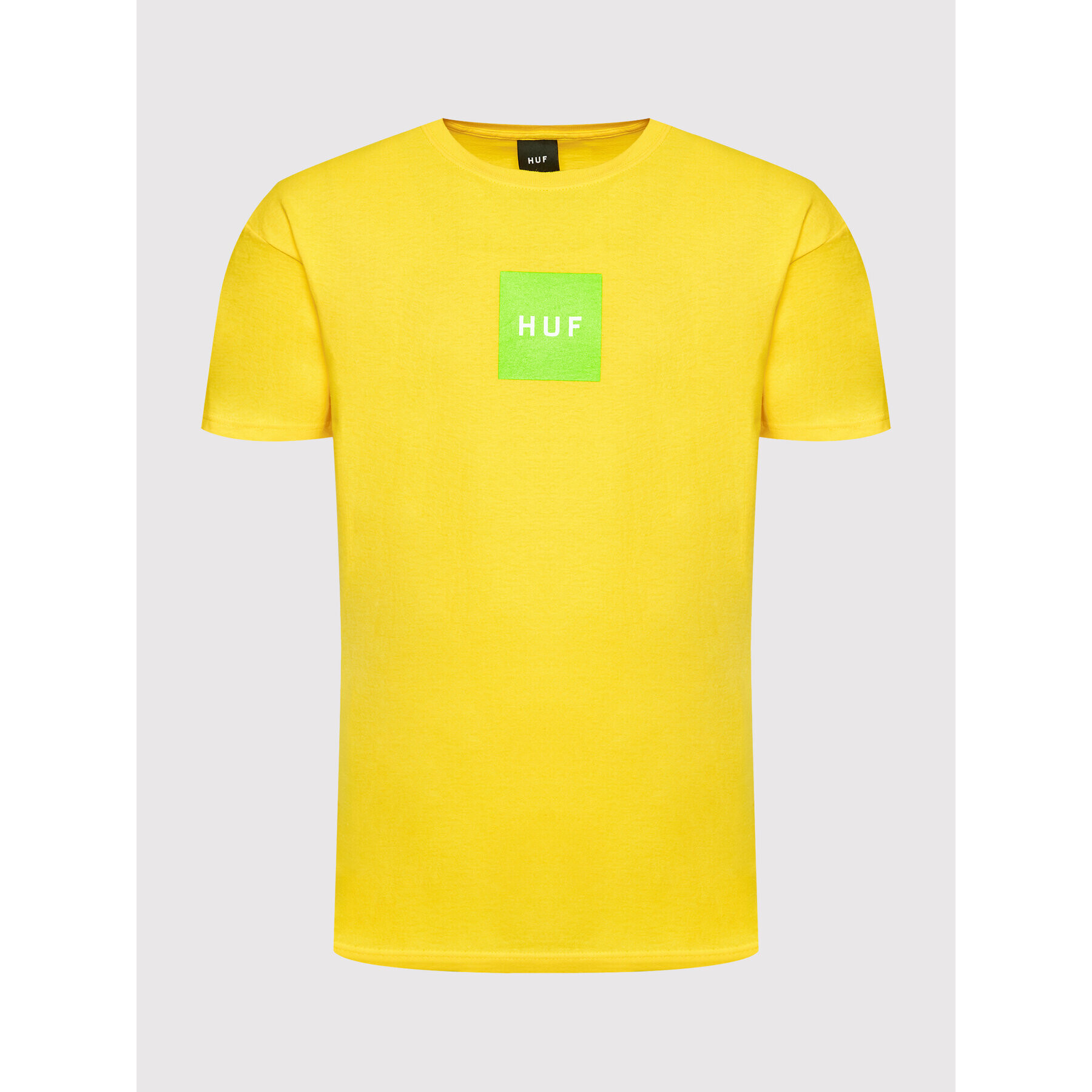 HUF Tricou Essentials Box Logo TS01666 Galben Regular Fit - Pled.ro