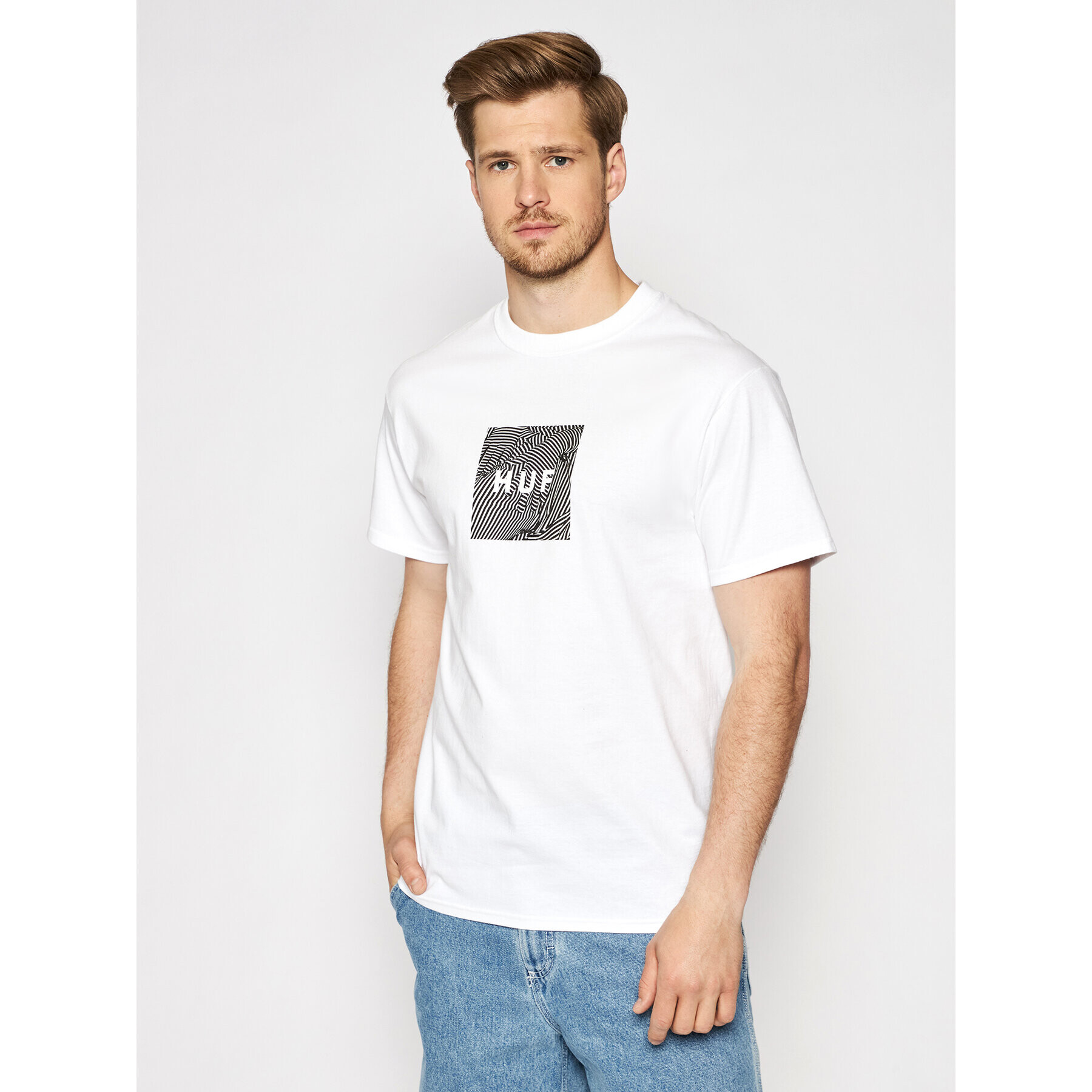 HUF Tricou Feels TS01328 Alb Regular Fit - Pled.ro