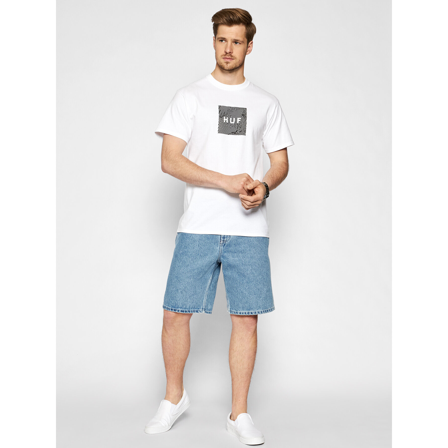 HUF Tricou Feels TS01328 Alb Regular Fit - Pled.ro