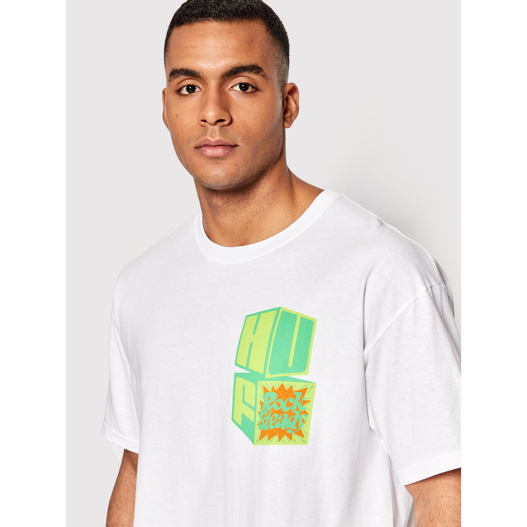 HUF Tricou High Note TS01654 Alb Regular Fit - Pled.ro