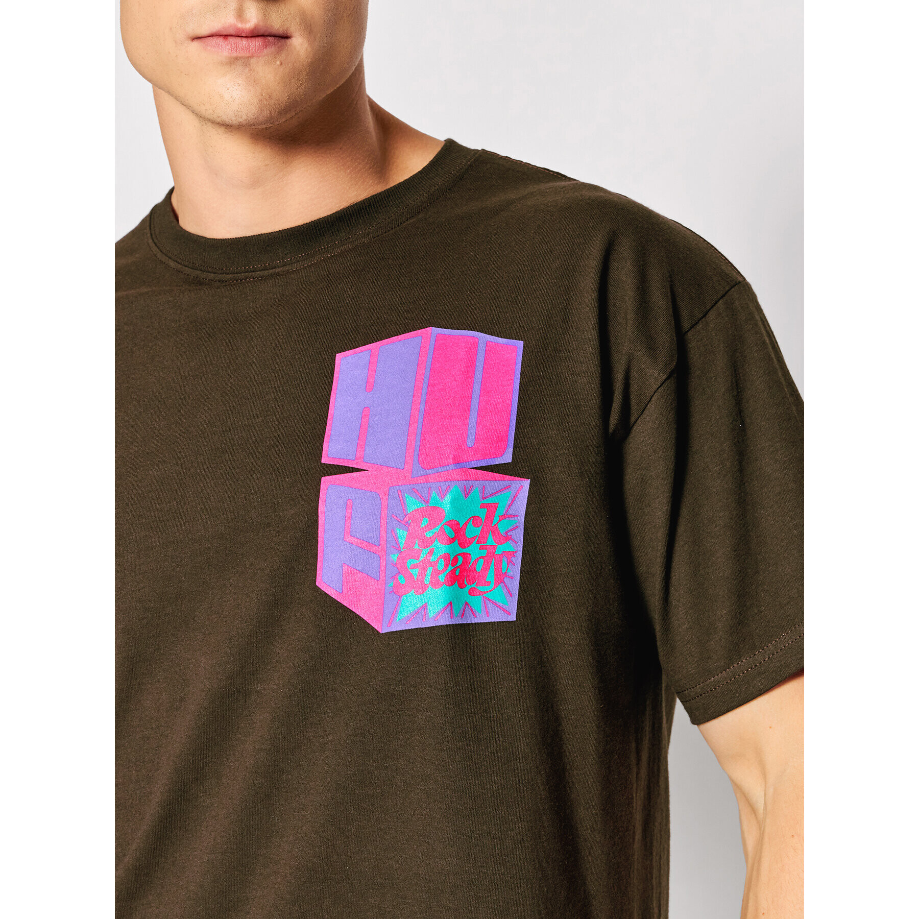 HUF Tricou High Note TS01654 Maro Regular Fit - Pled.ro